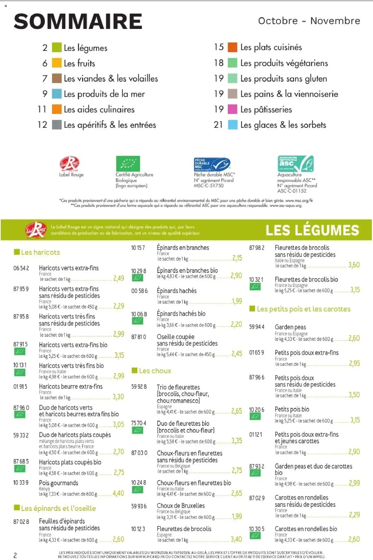 Picard - Catalogue Trimestriel à partir du 14/09/2026 - promo en ligne du 14 septembre au 15 novembre 2026 - Catalogue page 2