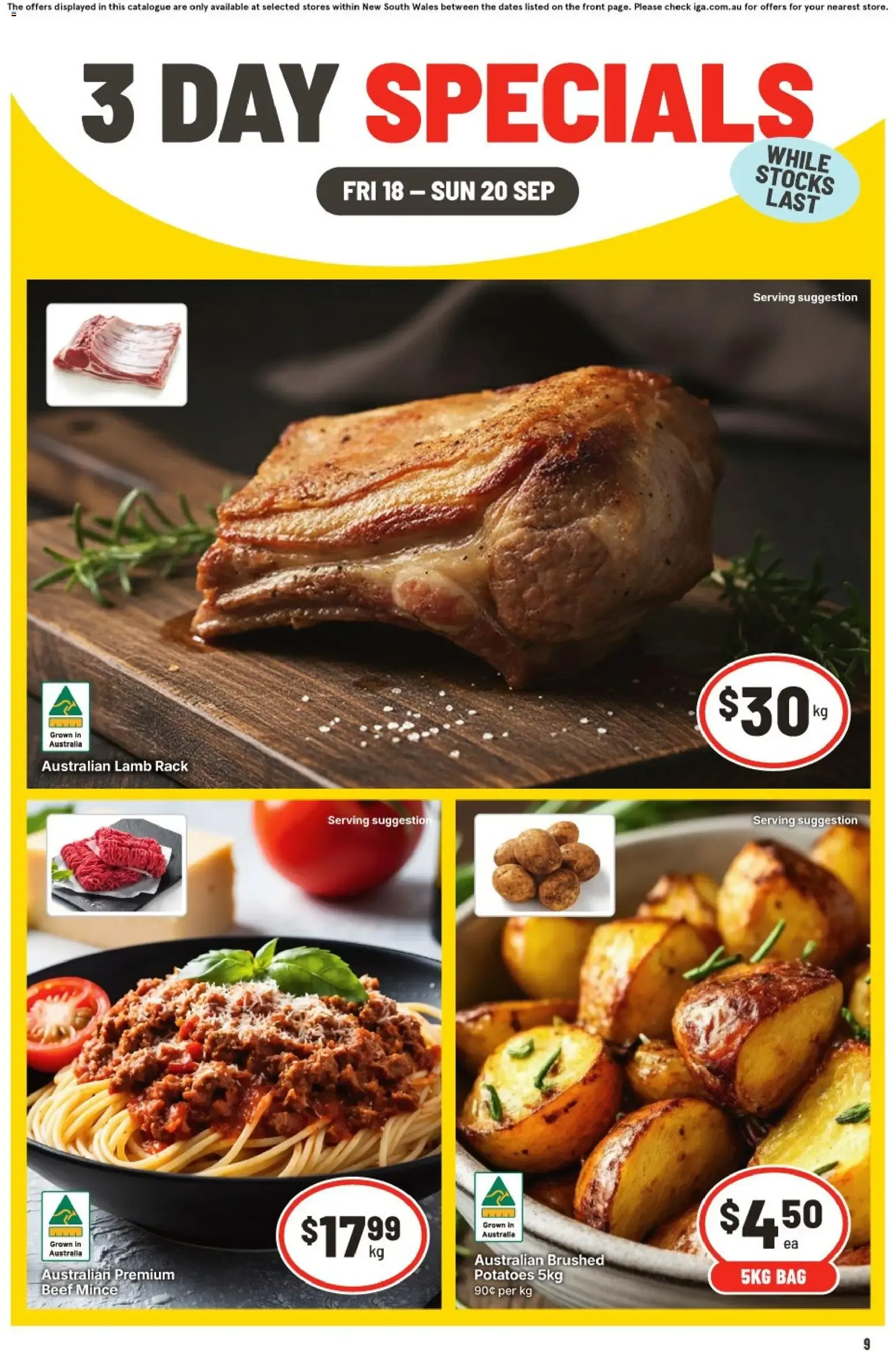 3 DAY SPECIALS - Catalogue valid from 18 September to 20 September 2026 - page 1