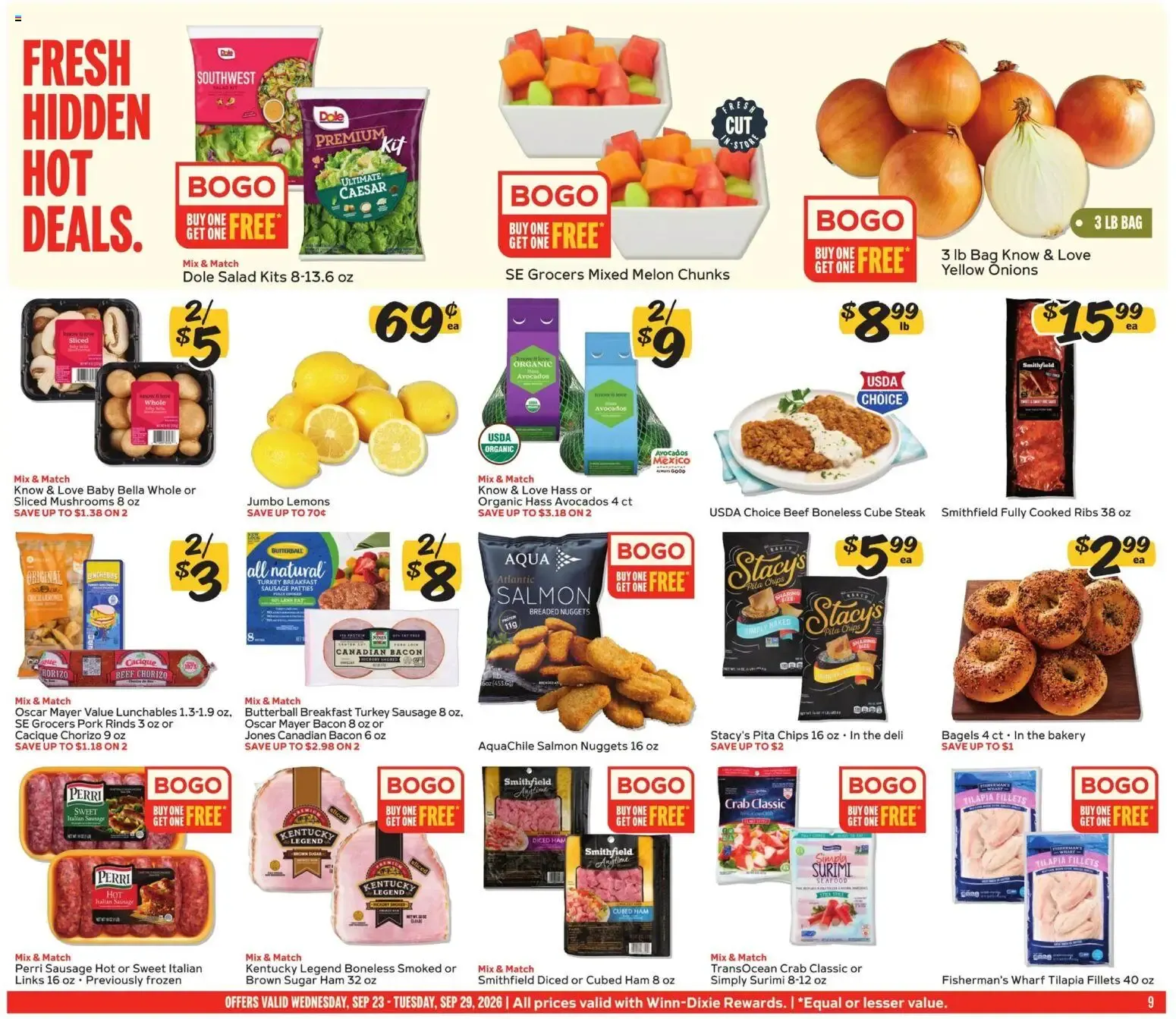 Weekly ad Winn Dixie Weekly Ad (09/23 - 09/29 2026) - Flyer from September 23 to September 29 2026 - Page 9