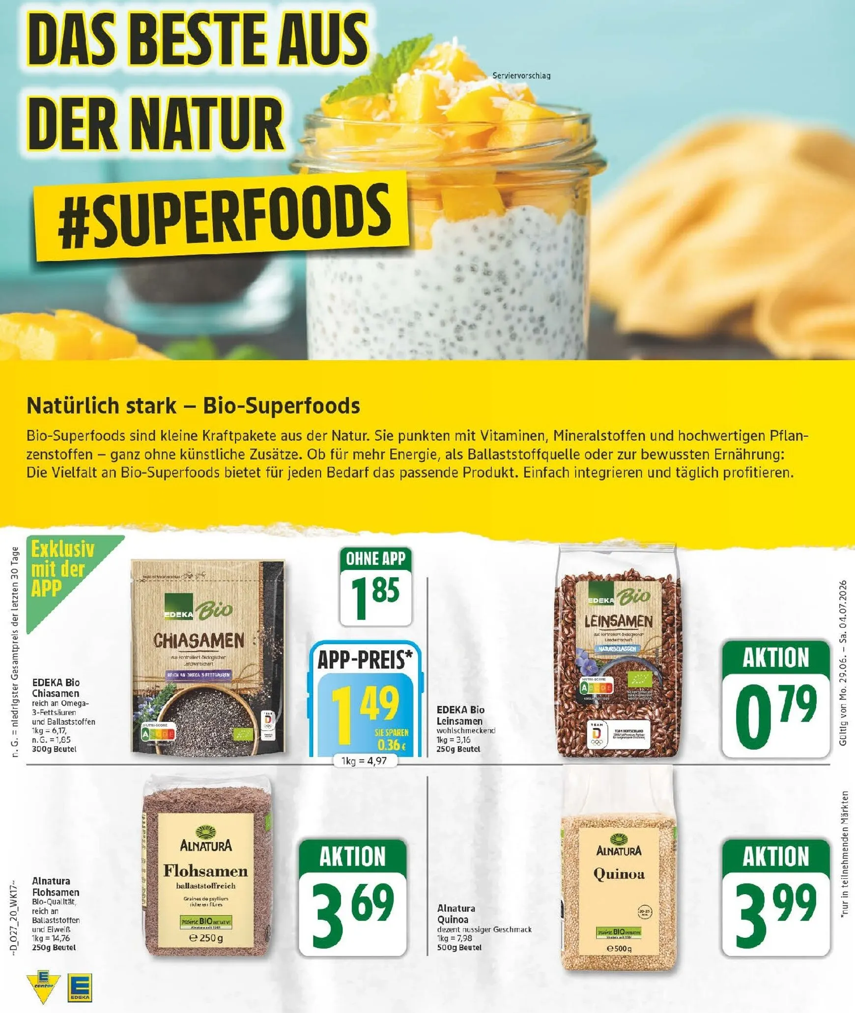 Edeka Prospekt nächste Woche – von Montag 29.06.2026 bis Samstag 04.07.2026 von 29. Juni bis 4. Juli 2026 - Prospekt seite 20