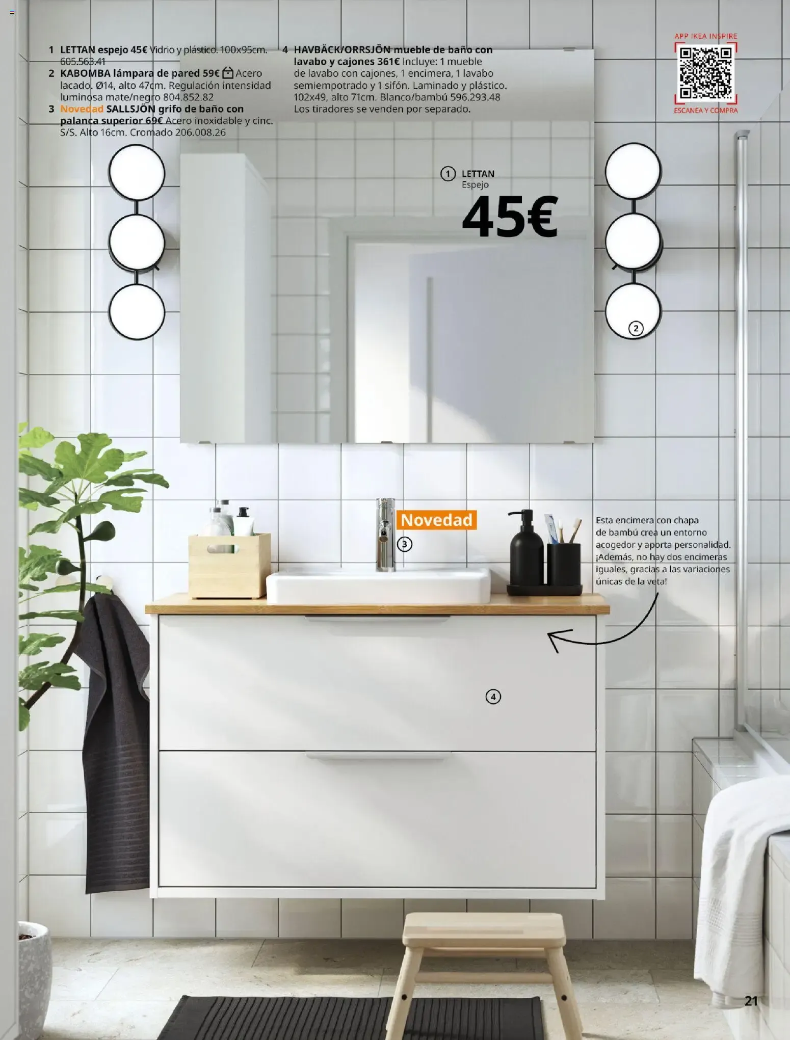 Catálogo de GUÍA DE COMPRA Muebles para el baño 1 de septiembre al 31 de enero 2027 - Página 21