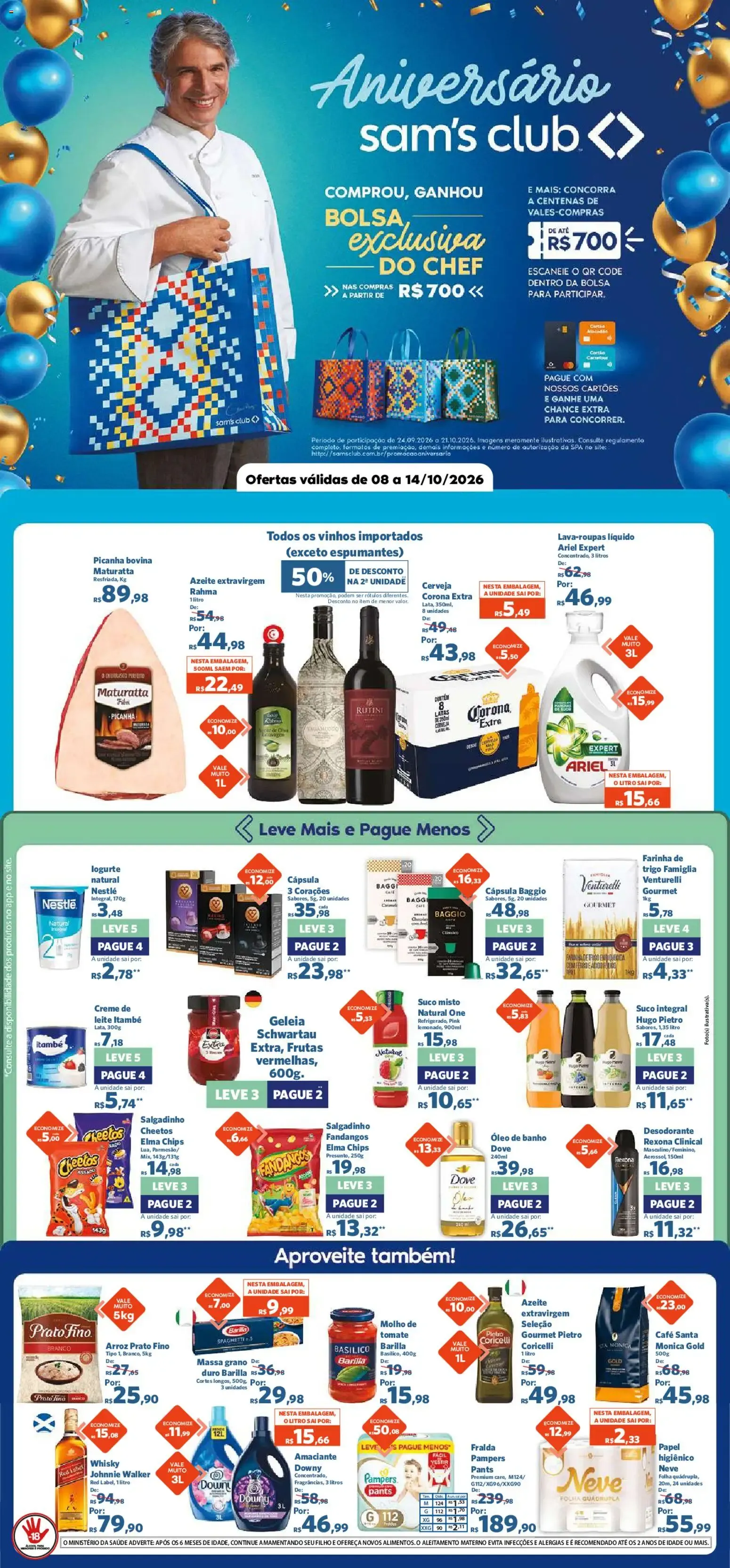 Encarte de Aniversário Sam's Club 8 de outubro até 14 de outubro 2026 - Pagina 1