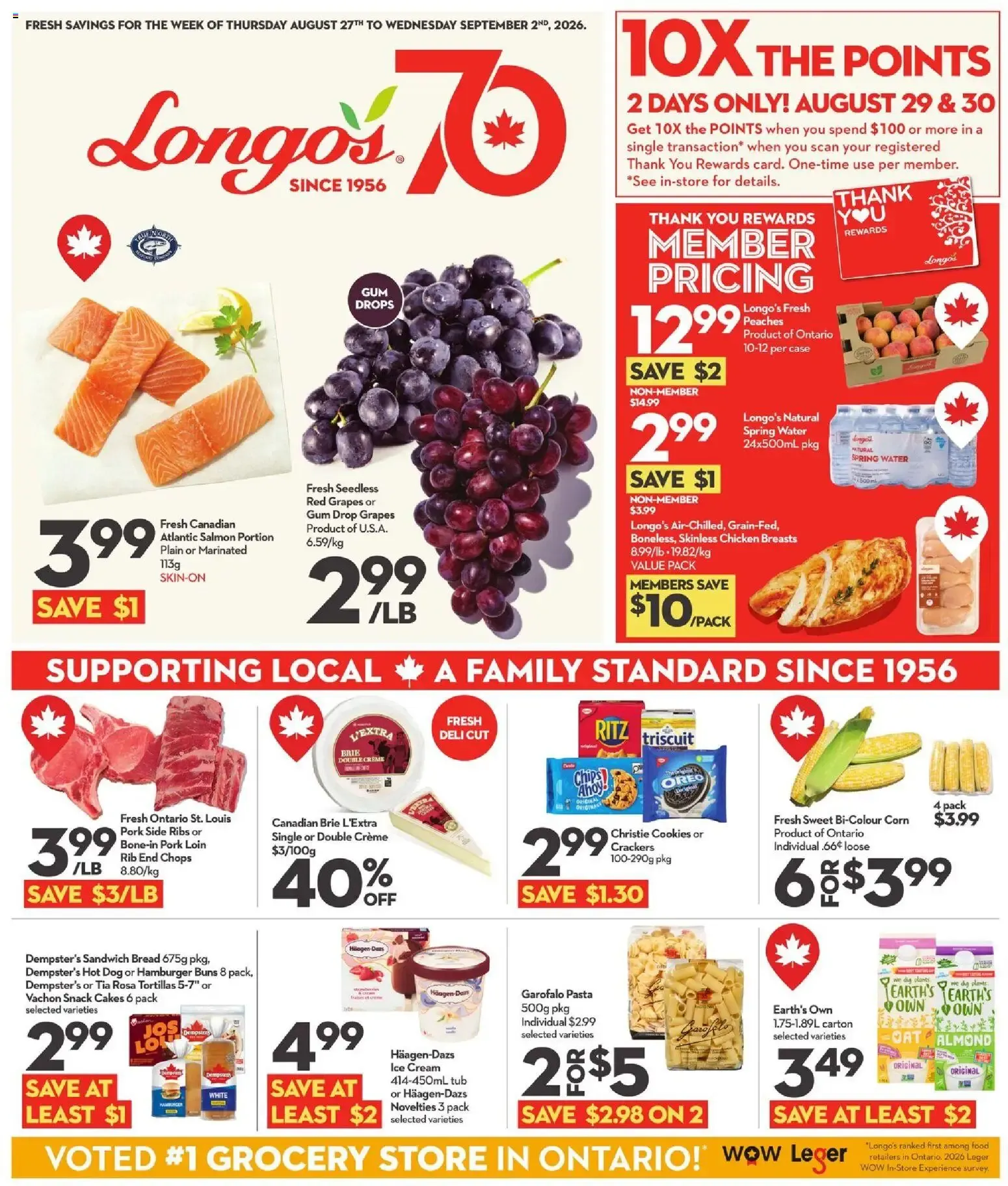 Longo's weekly flyer / circulaire from Aug 27, 2026 > weekly specials & deals from August 27 to September 2 2026 - flyer page 1