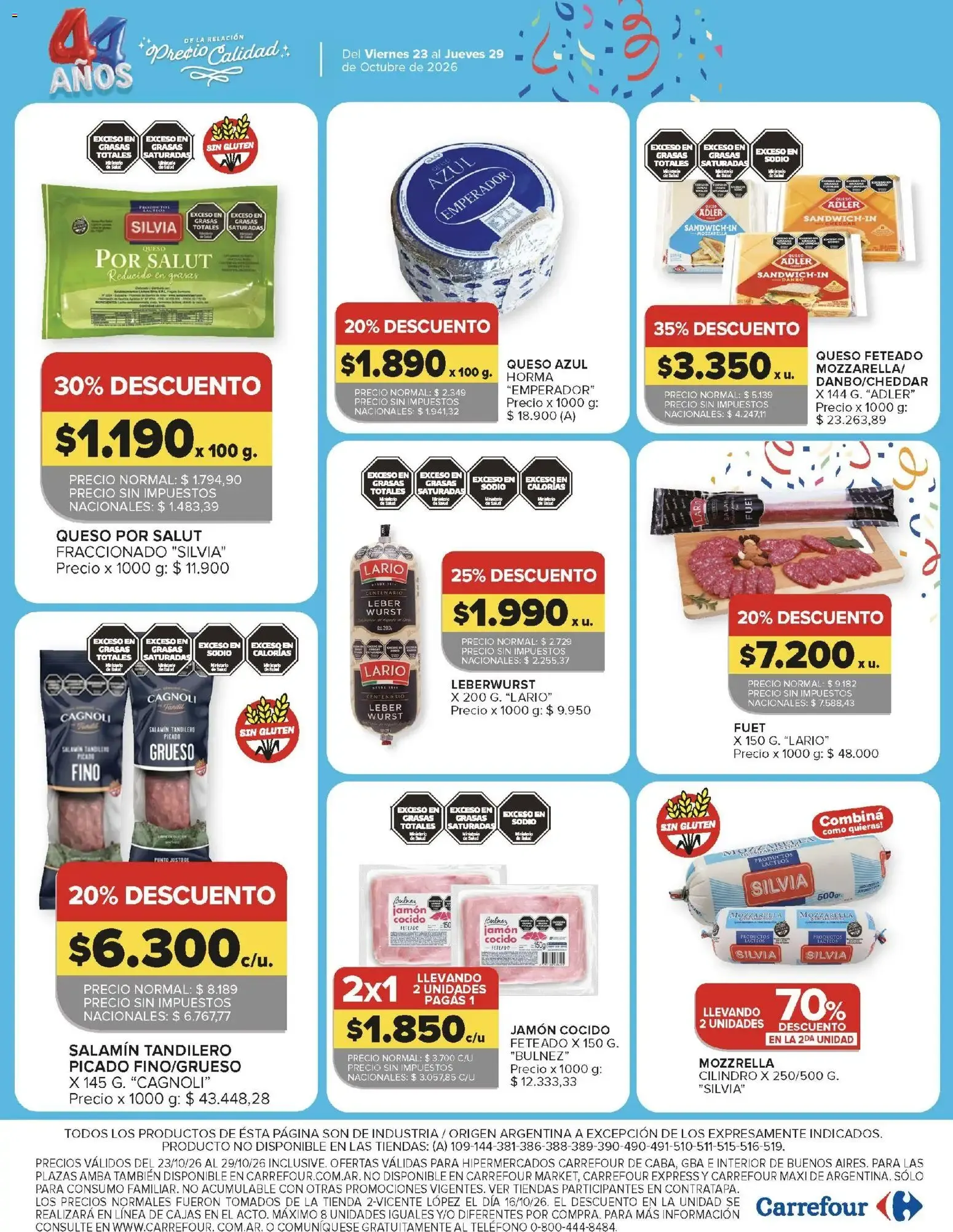 Ofertas de Carrefour: 4ta Semana de Festejos - 44 Años de Precio y Calidad 23 de octubre al 29 de octubre 2026 - Página 20 del catálogo