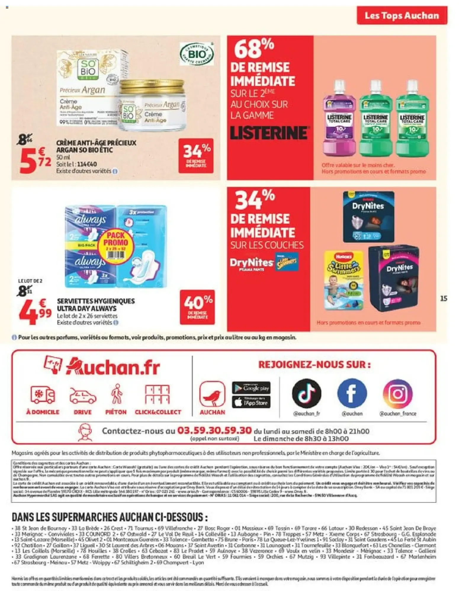 Auchan - Tops, Halles supers à partir du 07/07/2026 - promo en ligne du 7 juillet au 11 juillet 2026 - Catalogue page 15