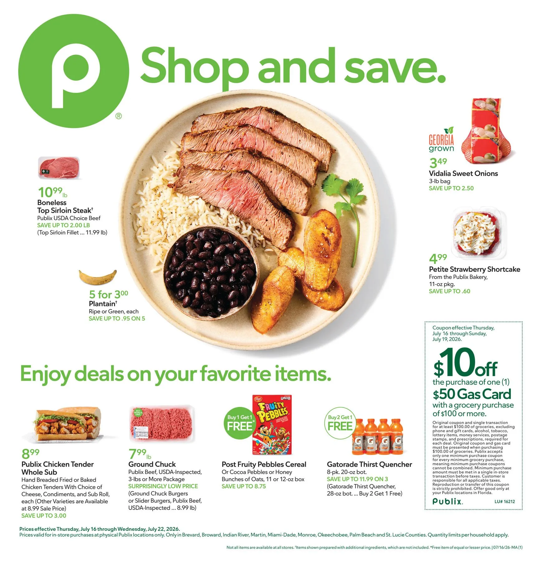 Future Publix flyer valid from Thursday 07/16/2026 to Wednesday 07/22/2026