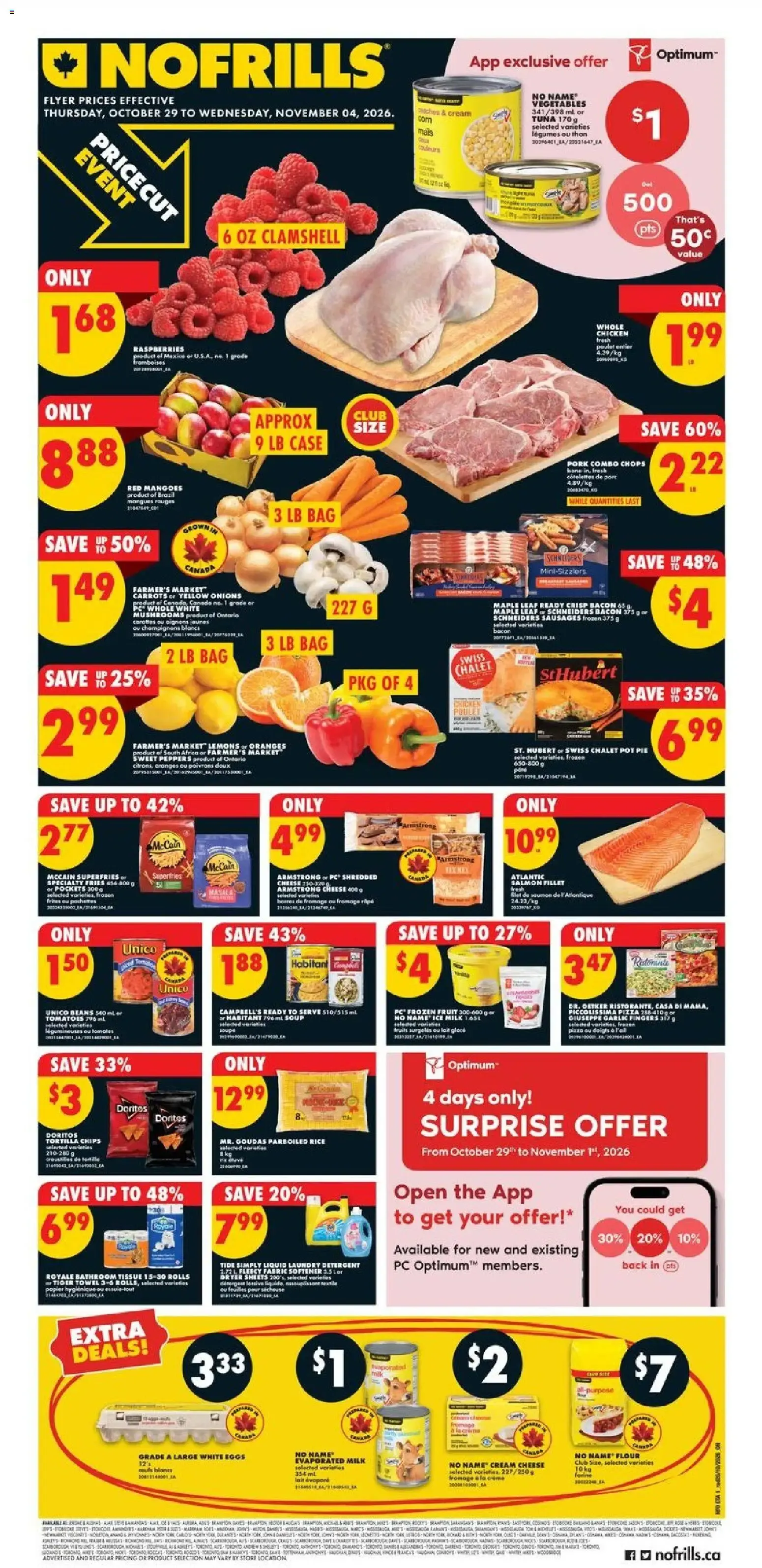 No Frills weekly flyer / circulaire from Oct 29, 2026 > weekly specials & deals from October 29 to November 4 2026 - flyer page 1