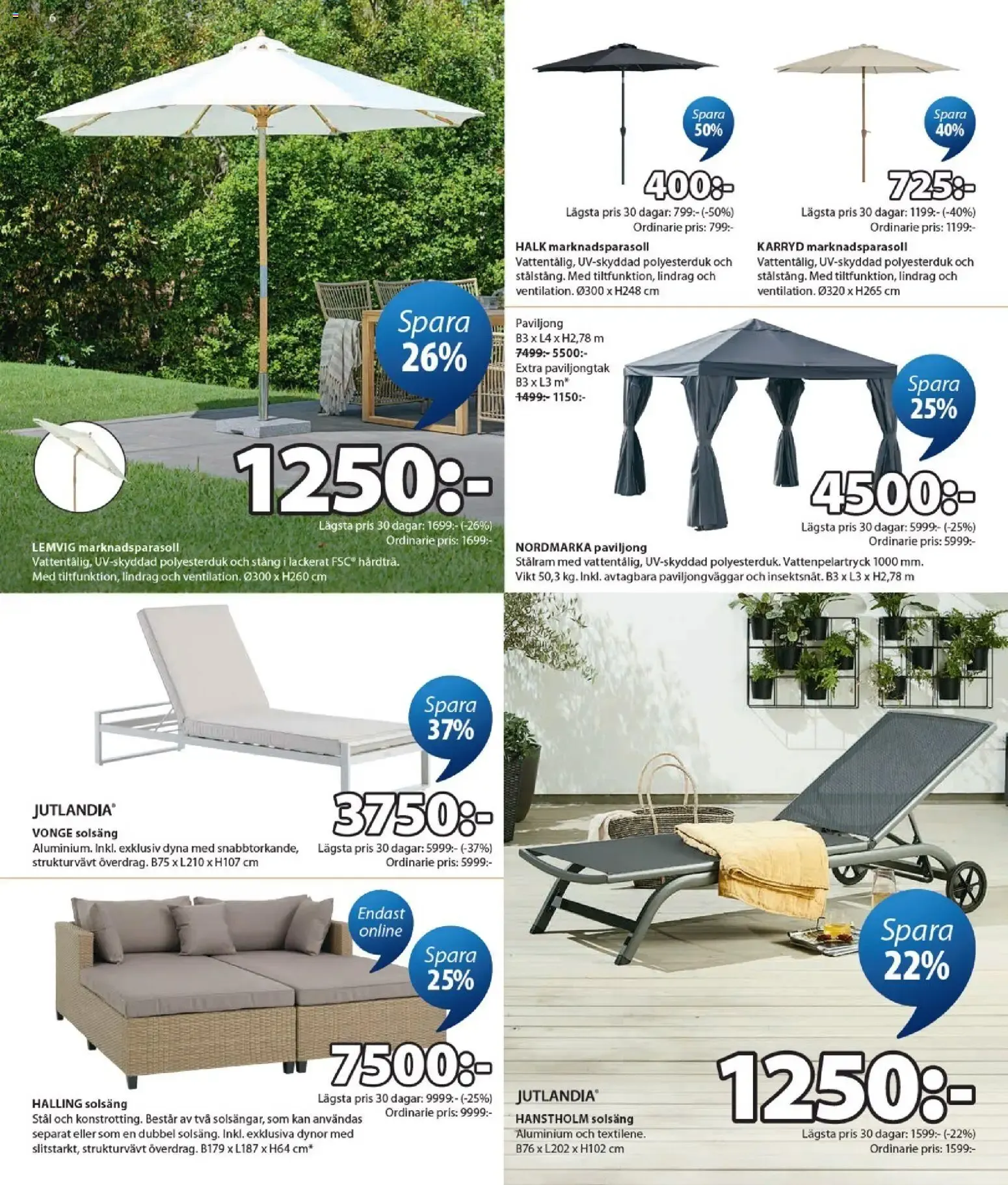 JYSK REA: Spara hasta 70% från 29 juni till 26 juli 2026 - Reklamblad sidor 6