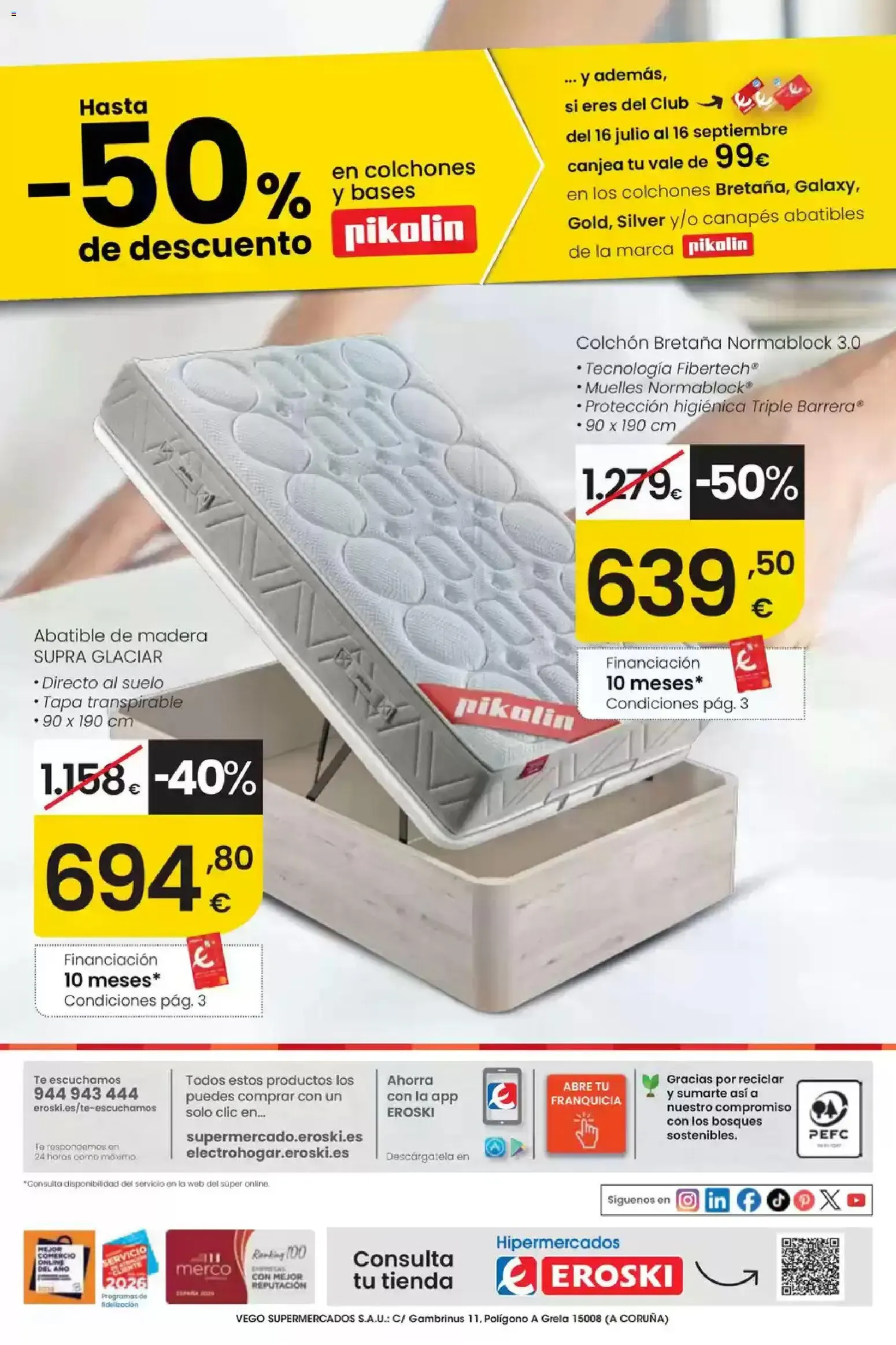 Catálogo de Eroski Ofertones de verano: Te regalamos el IVA en televisores y electrodomésticos 30 de julio al 5 de agosto 2026 - Página 8