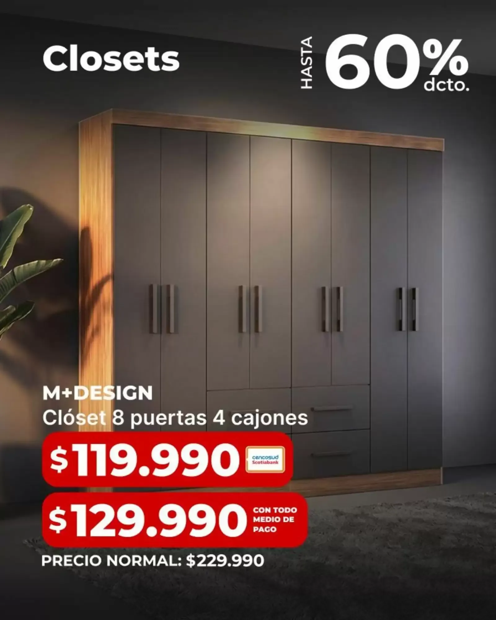 Catálogo de M+DESIGN Clóset 8 puertas 4 cajones 15 de octubre al 30 de octubre 2026 - Página 1