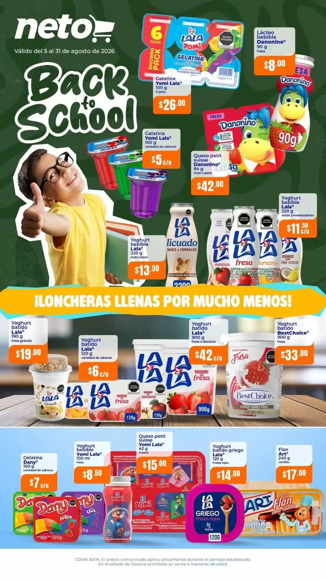 Catálogo de Neto - Back to School: Loncheras Llenas 5 de agosto al 31 de agosto 2026 - Pagina 1