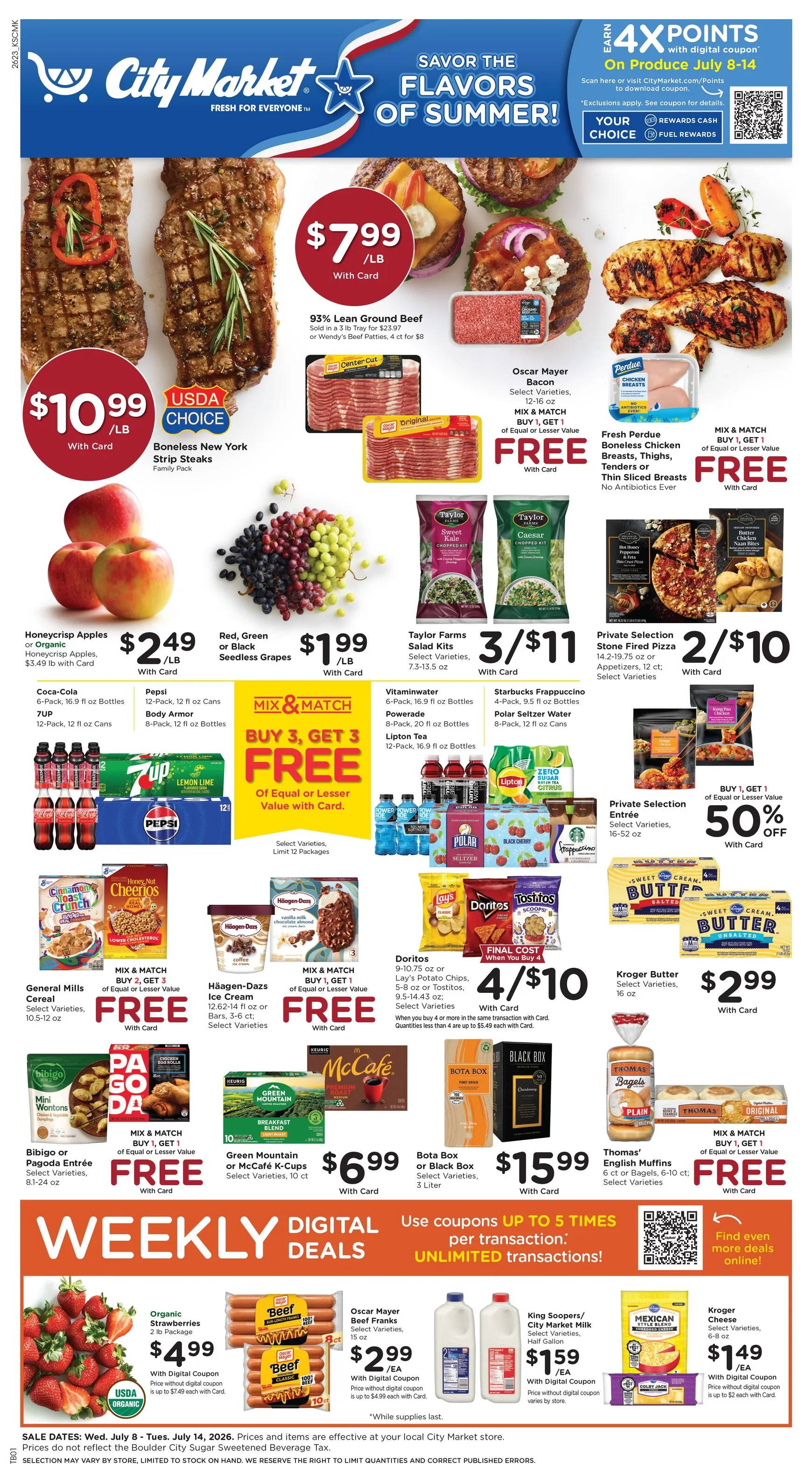 Current City Market leaflet valid from Wednesday 07/08/2026 to Tuesday 07/14/2026