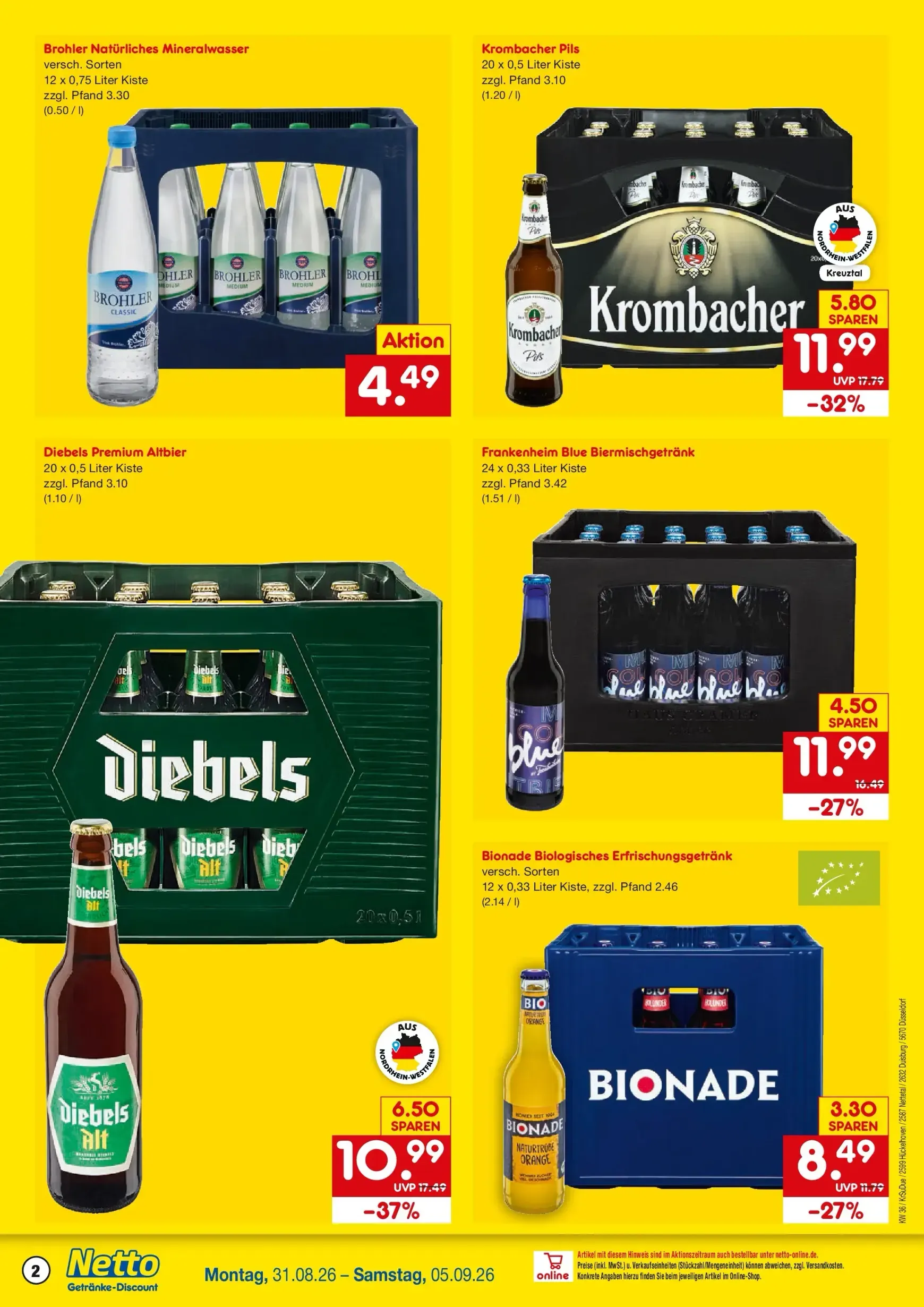 Netto Marken Discount - Hückelhoven-Baal, Nettetal, Duisburg, Düsseldorf Prospekt – von Montag 31.08.2026 bis Samstag 05.09.2026 von 31. August bis 5. September 2026 - Prospekt seite 2