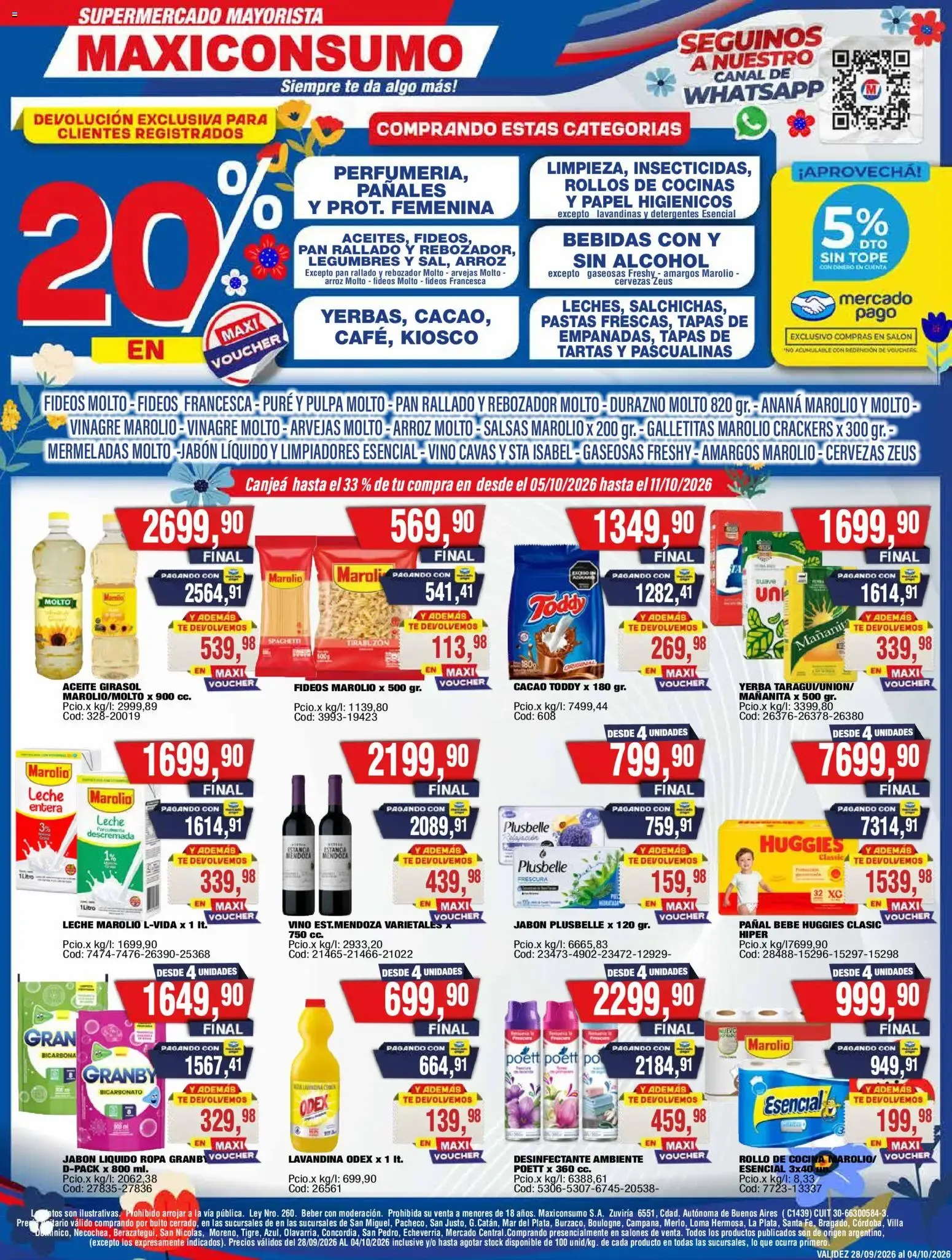 Ofertas de Maxiconsumo - Ofertas || del 28/09/2026 - 04/10/2026 || Catálogo 28 de septiembre al 4 de octubre 2026 - Página 1 del catálogo