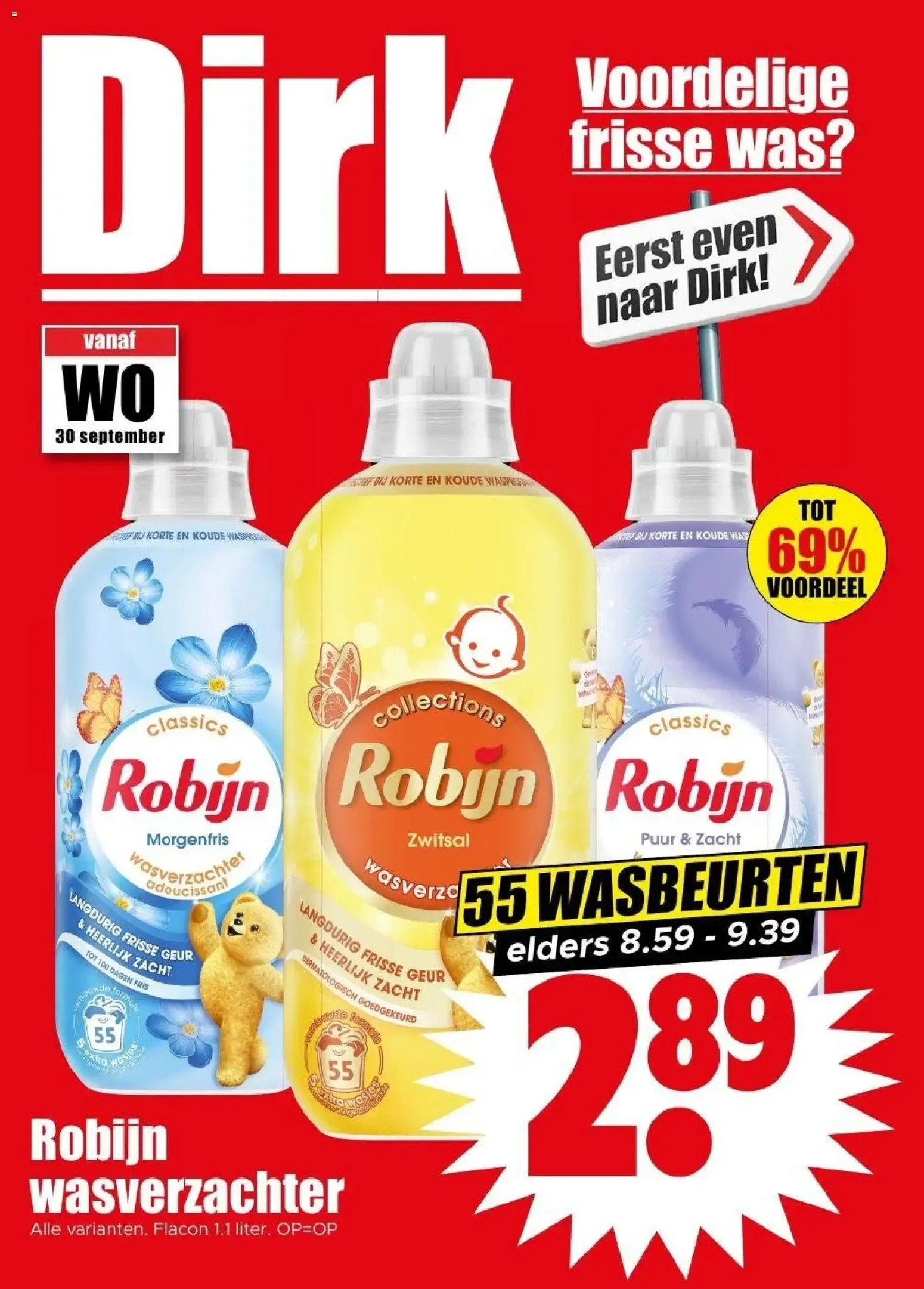 Dirk | Robijn wasverzachter aanbieding