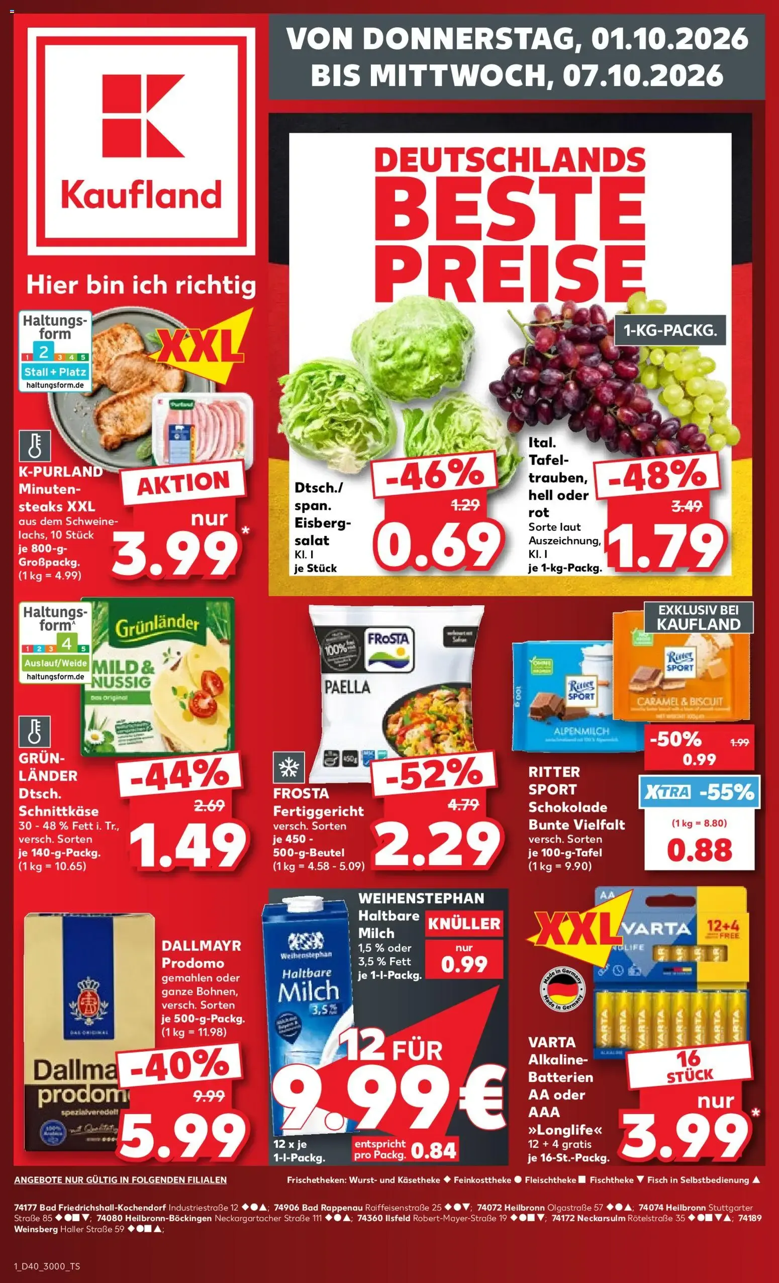 DEUTSCHLANDS BESTE PREISE van 1 oktober tot 7 oktober 2026 - Folder pagina 1