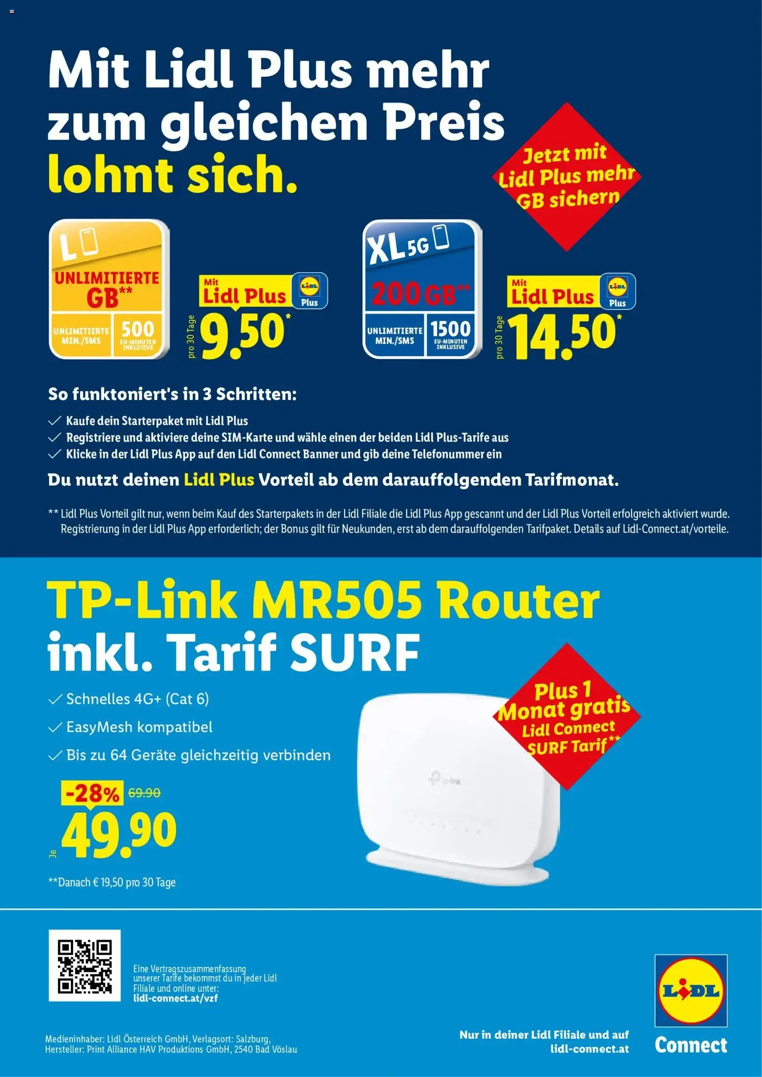 Lidl Connect: Doppelter Datenspeed zum gleichen Preis lohnt sich. von 2. Juli bis 2. September 2026 - Flugblätt seite 3