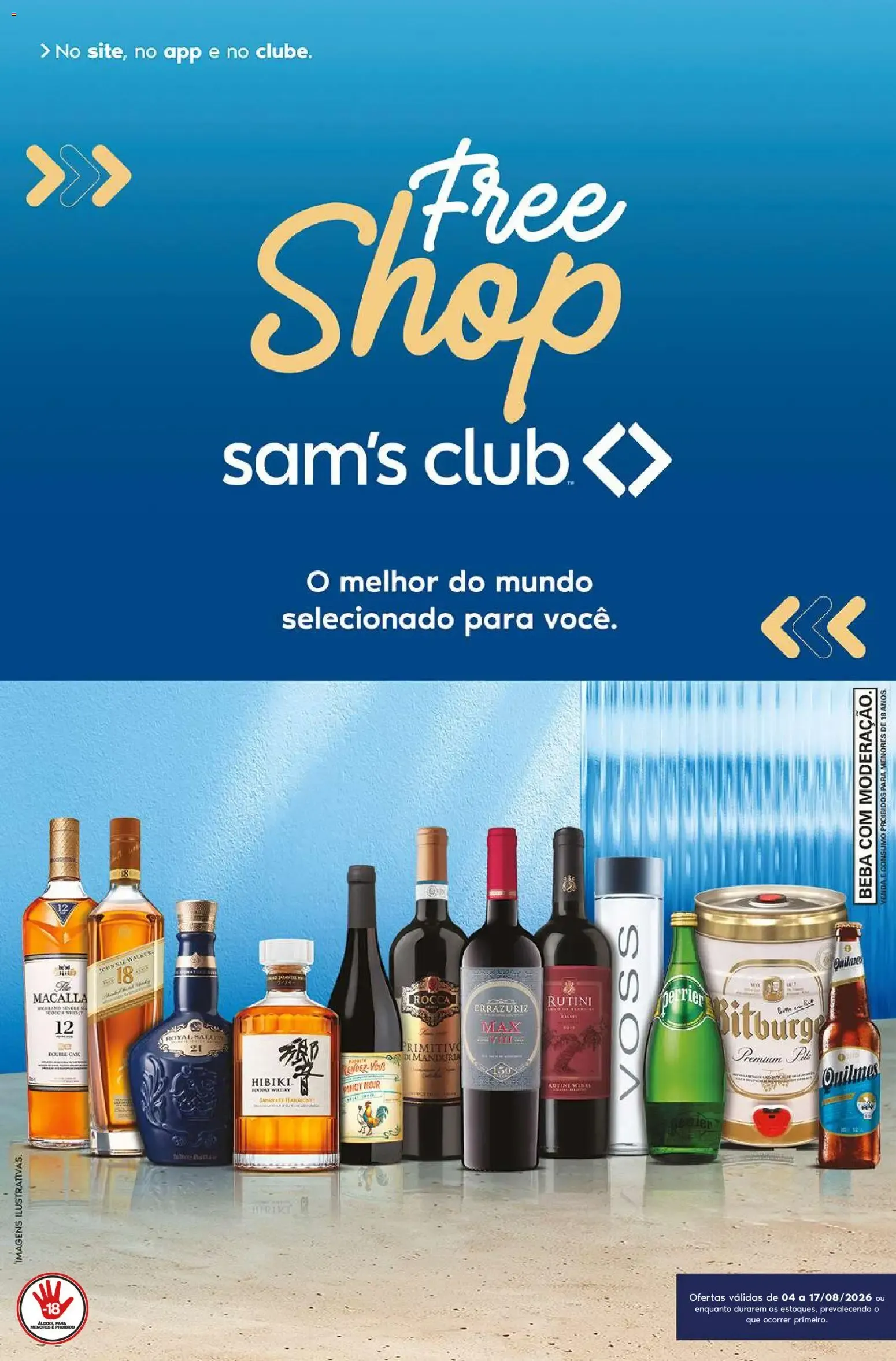 Sam's Club ofertas Free Shop de 04/08/2026 | Promoções Online