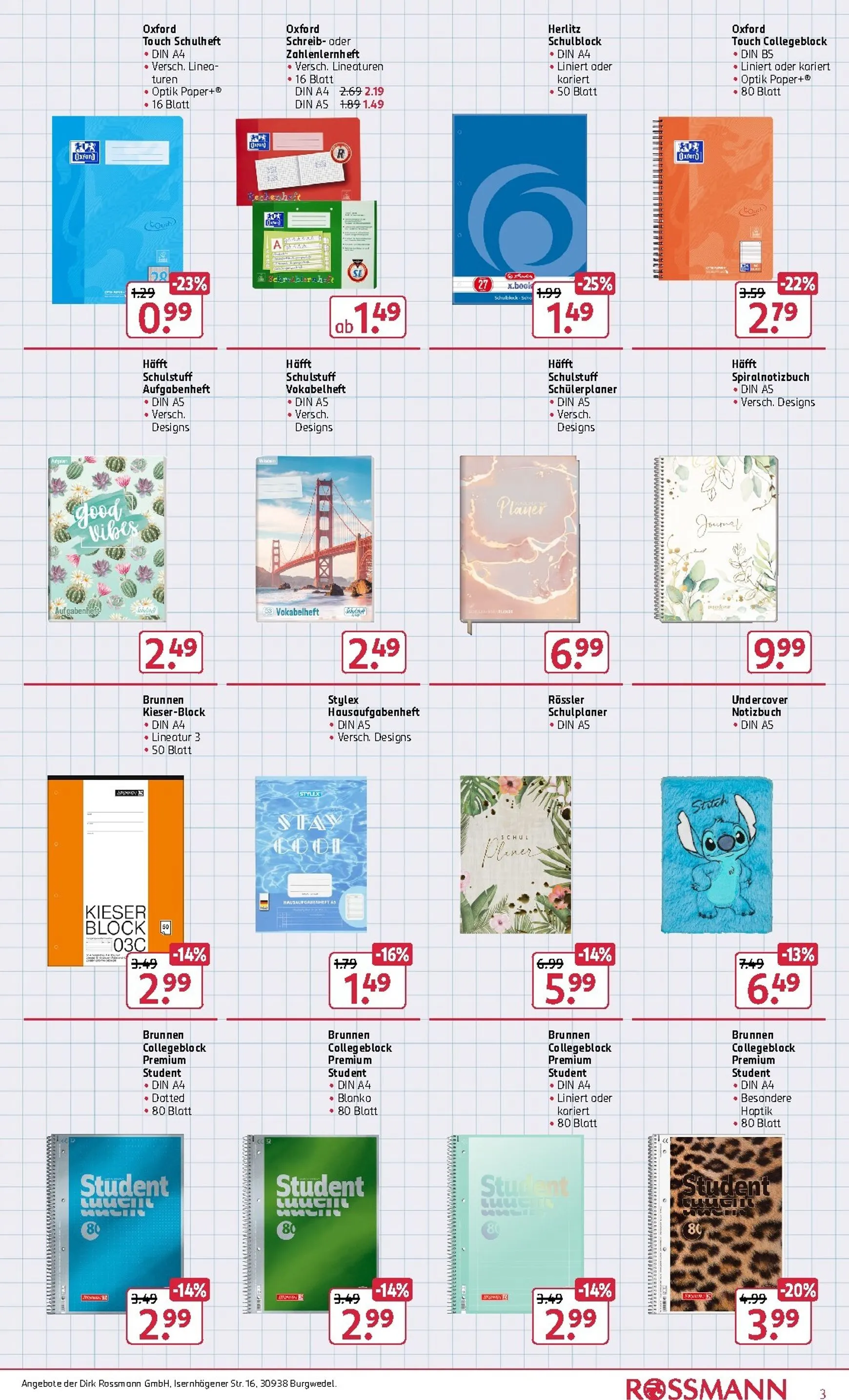 ROSSMANN - Schul-aktion und Spielwaren Angebote von 29. Juni bis 25. August 2026 - Prospekt seite 3
