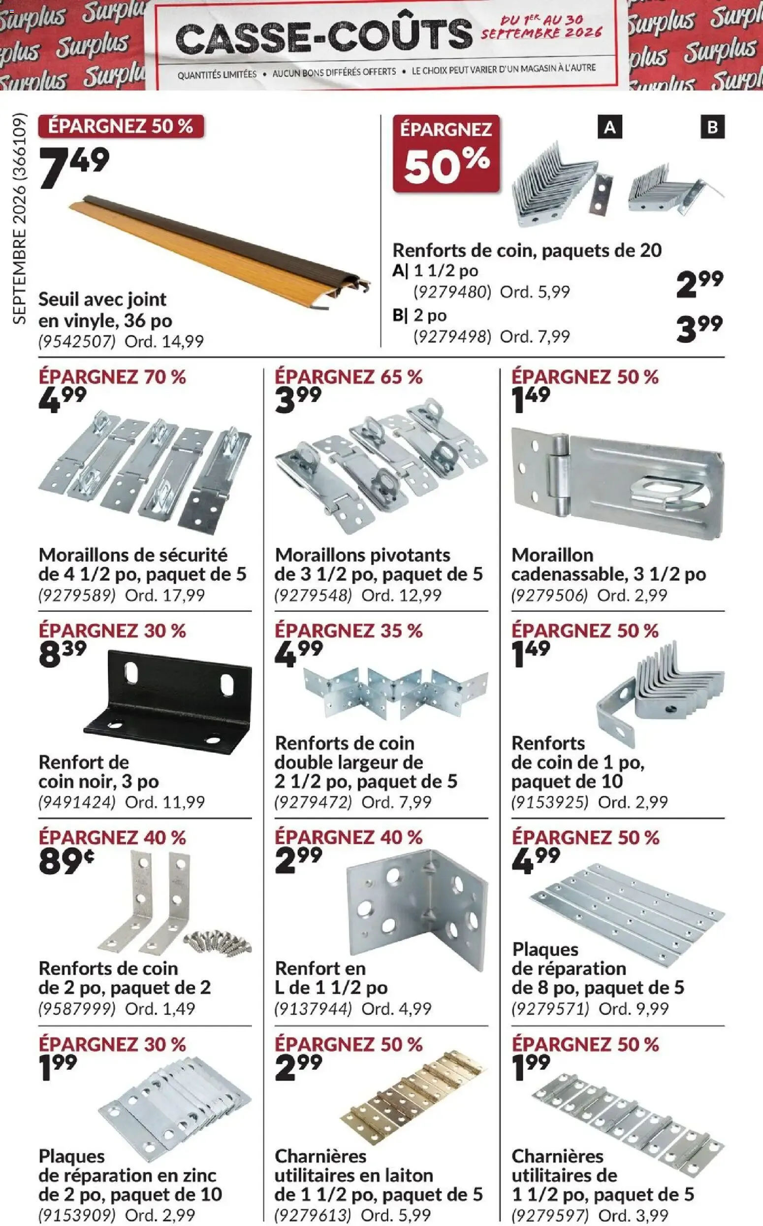 Princess Auto Casse-Coûts from September 1 to September 30 2026 - flyer page 8