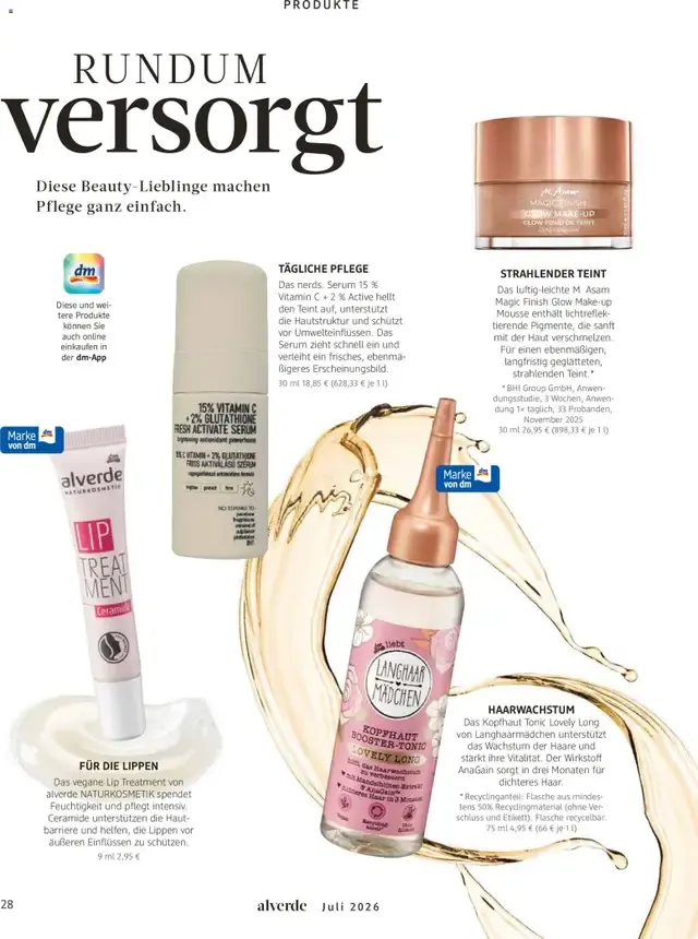 dm Magazin alverde - Mit Mission bei Miss Germany von 1. Juli bis 31. Juli 2026 - Prospekt seite 28