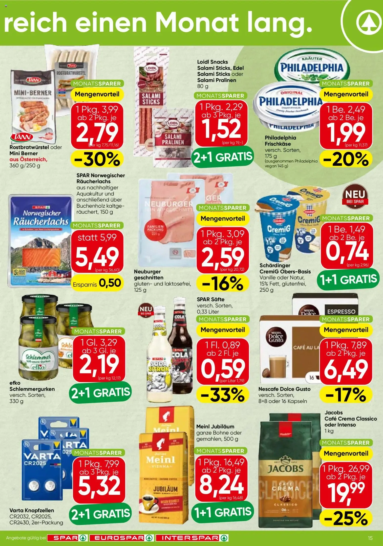 Spar Monatssparer (01.10.2026) - Angebote und Prospekt von 1. Oktober bis 28. Oktober 2026 - Flugblätt seite 3