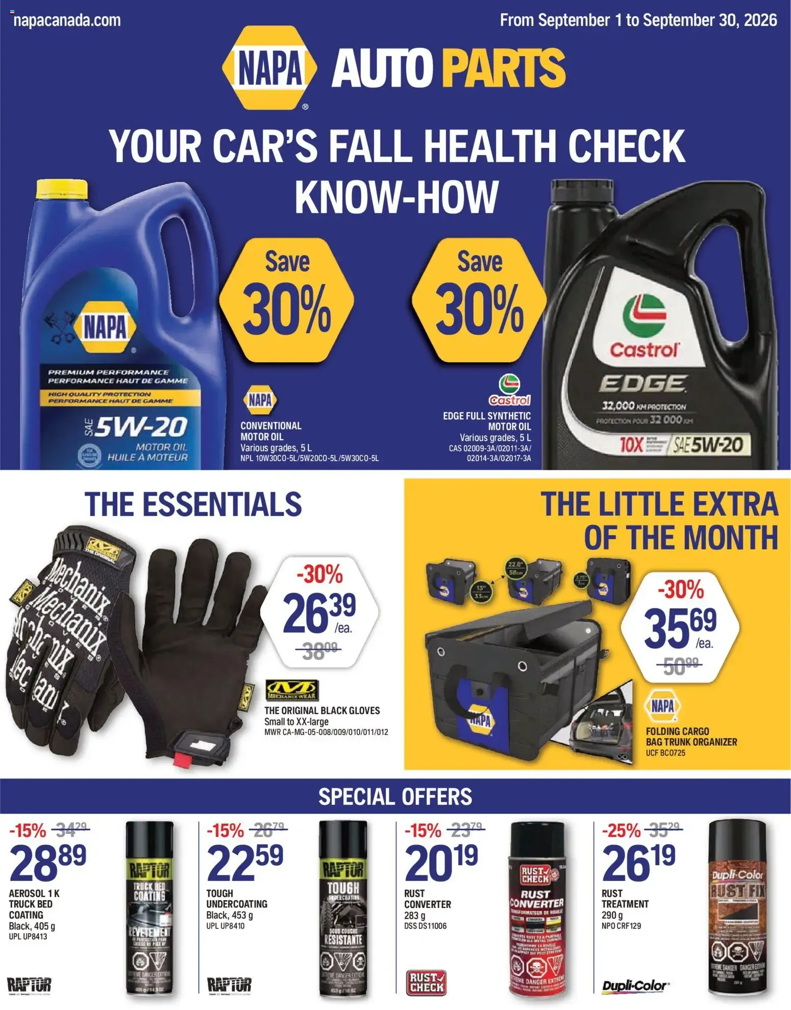NAPA Auto Parts - Your Car's Fall Health Check Know-How
