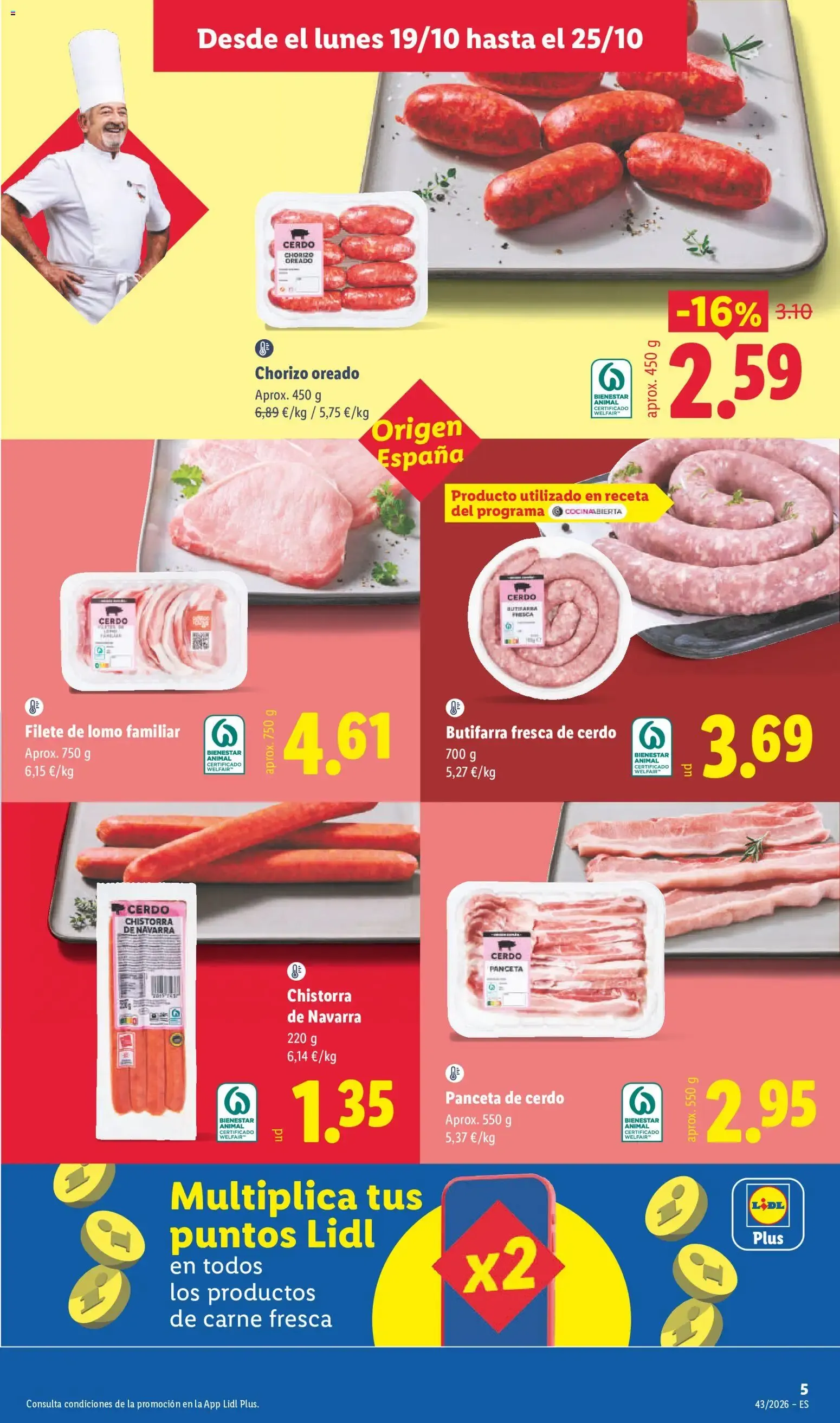 Catálogo de Lidl: Ofertas de carne y otros productos 19 de octubre al 25 de octubre 2026 - Página 7