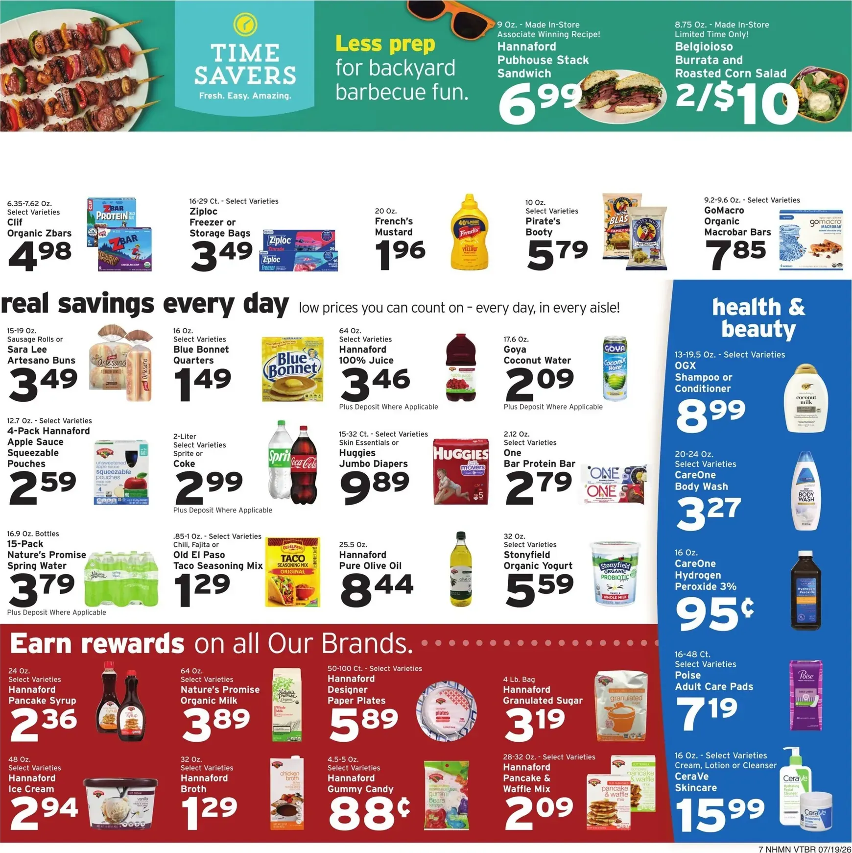 Weekly ad Current Hannaford leaflet valid from Sunday 07/19/2026 to Saturday 07/25/2026 from July 19 to July 25 2026 - Page 7