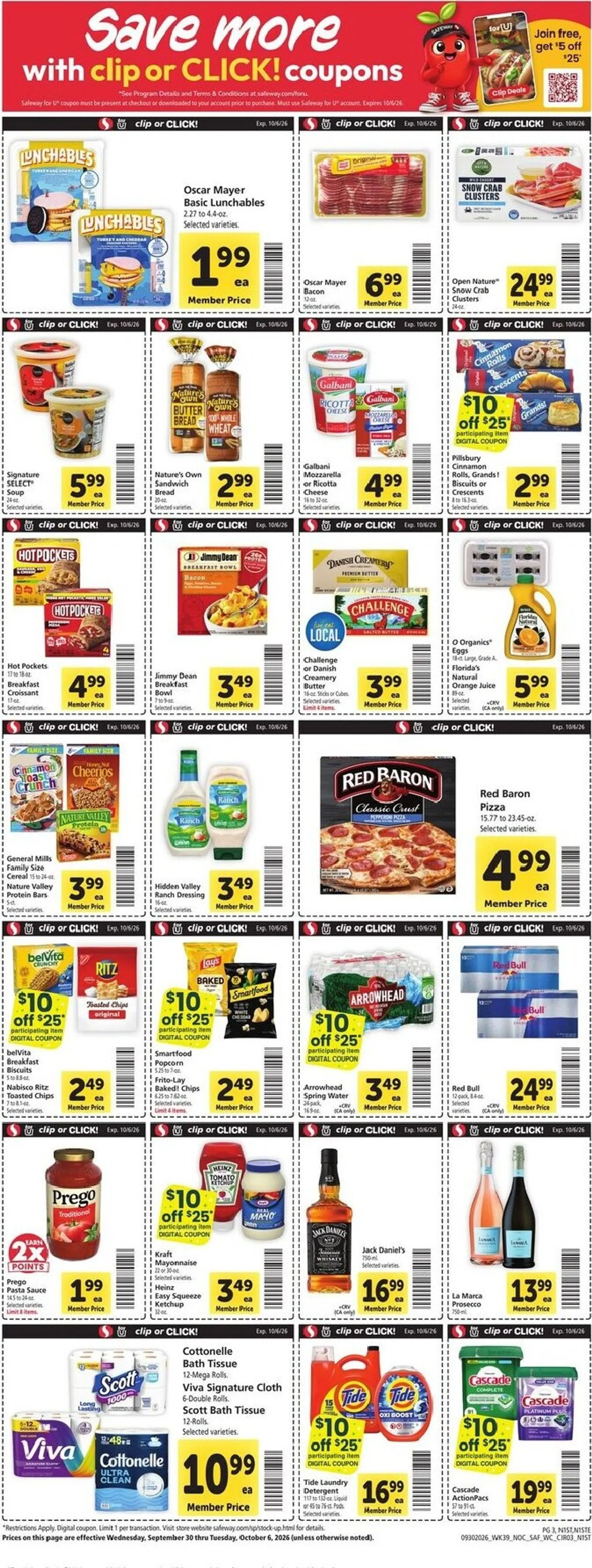 Weekly ad Safeway - Fuel-Up your Weekend! from September 30 to October 6 2026 - Page 3