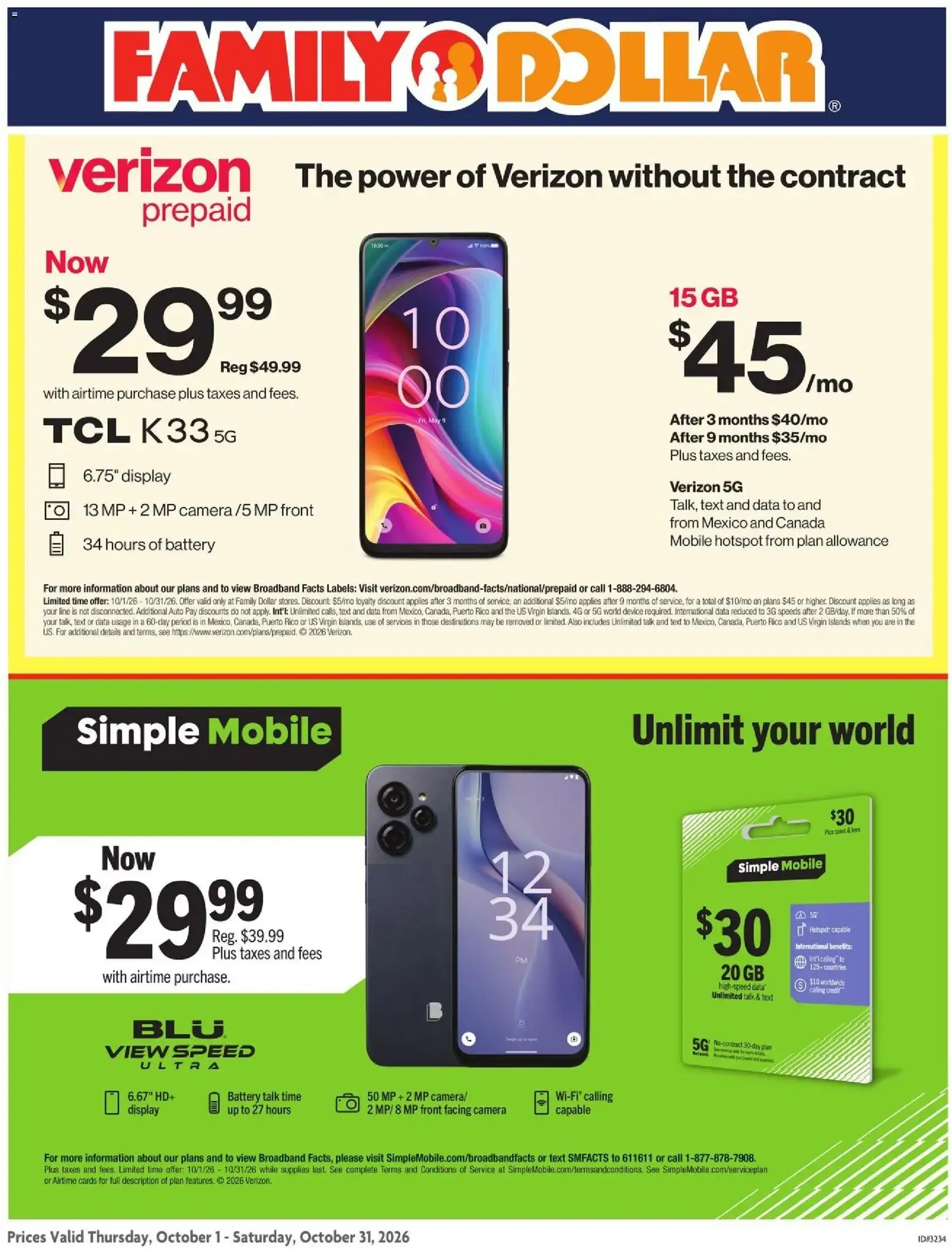 Weekly ad Family Dollar AT&T/Tracfone (10/01 - 10/31 2026) - Flyer from October 1 to October 31 2026 - Page 2