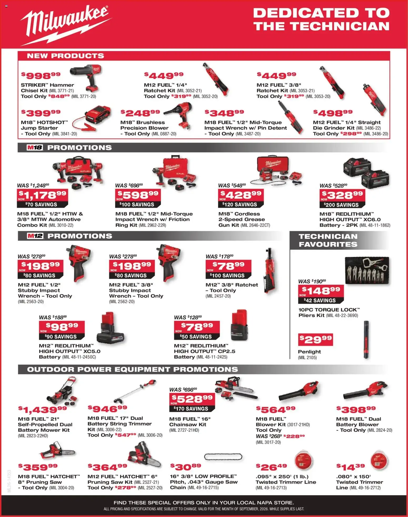 NAPA Auto Parts - Your Car's Fall Health Check Know-How from September 1 to September 30 2026 - flyer page 5