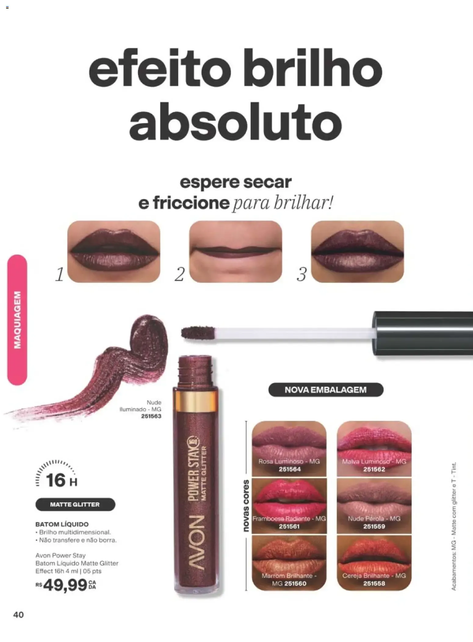 Encarte de Revista Avon folheto - Campanha 13 de 10/08/2026 | Promoção Online 10 de agosto até 31 de agosto 2026 - Pagina 40