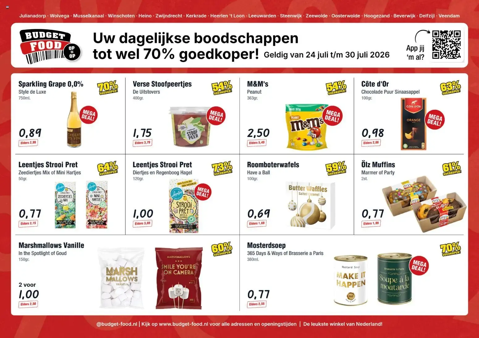 Uw dagelijkse boodschappen tot wel 70% goedkoper! van 24 juli tot 30 juli 2026 - Folder pagina 1
