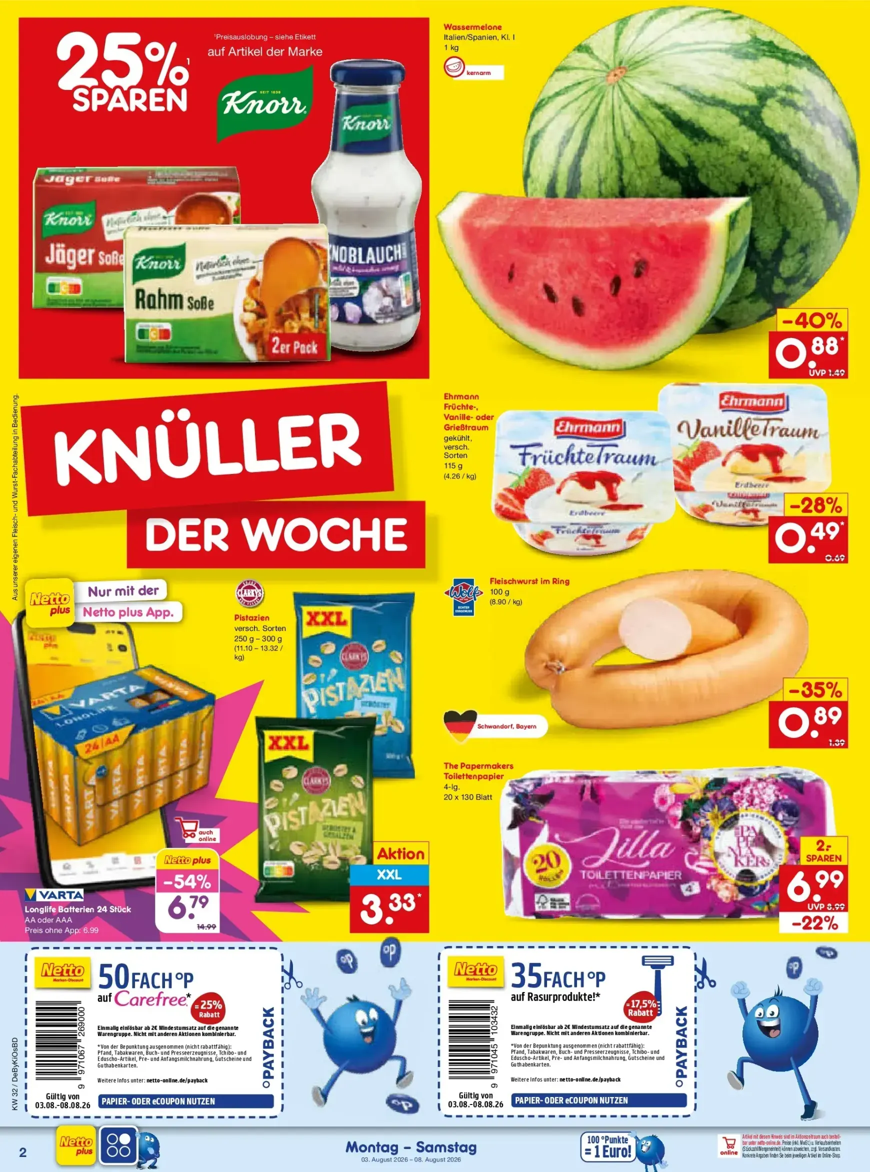 Netto Marken Discount - Super Wochenende Prospekt – von Donnerstag 06.08.2026 bis Samstag 08.08.2026 von 6. August bis 8. August 2026 - Prospekt seite 8
