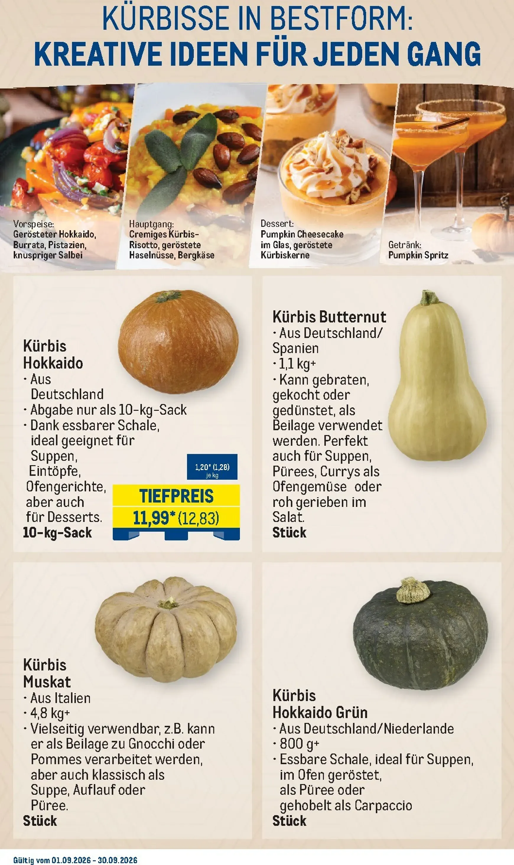 Metro - Monats Menü Prospekt – von Dienstag 01.09.2026 bis Mittwoch 30.09.2026 von 1. September bis 30. September 2026 - Prospekt seite 12