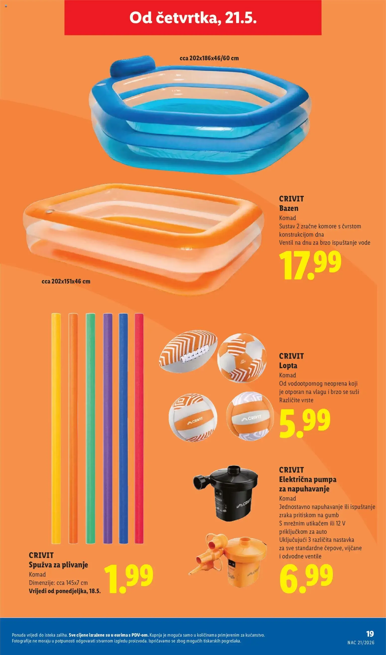 Katalog Lidl CRIVIT Find your move novi od 18.05.2026 na listanje > letak digitalni od 18. svibnja do 31. kolovoza 2026. - Pregled Stranica 19