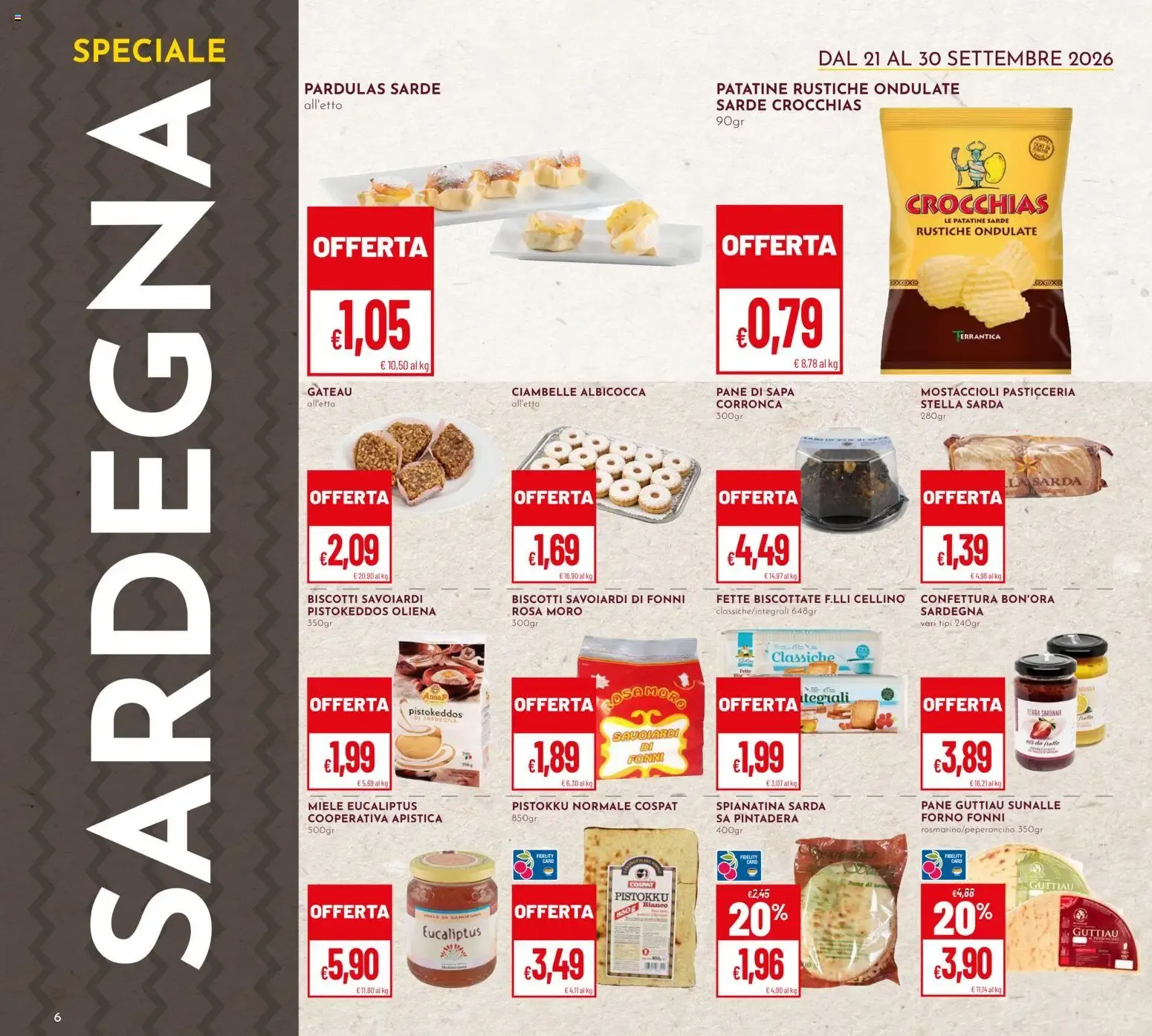 LA SARDEGNA DA GUSTARE da 21 settembre a 30 settembre di 2026 - Pagina del volantino 6