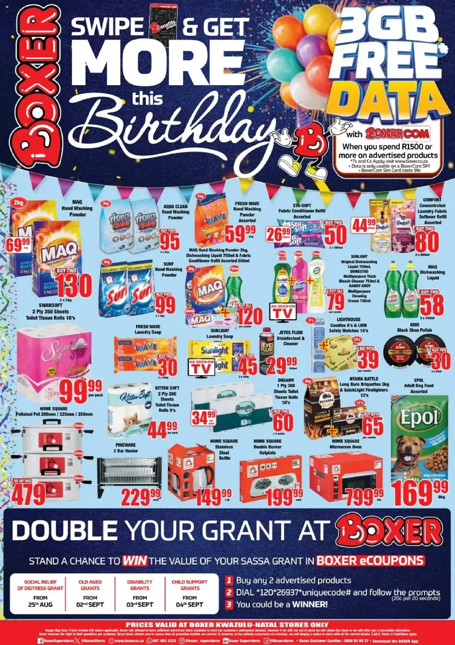 Boxer: Más en este Cumpleaños + Datos Gratis from 24 August to 6 September 2026 - Catalogue Page 12