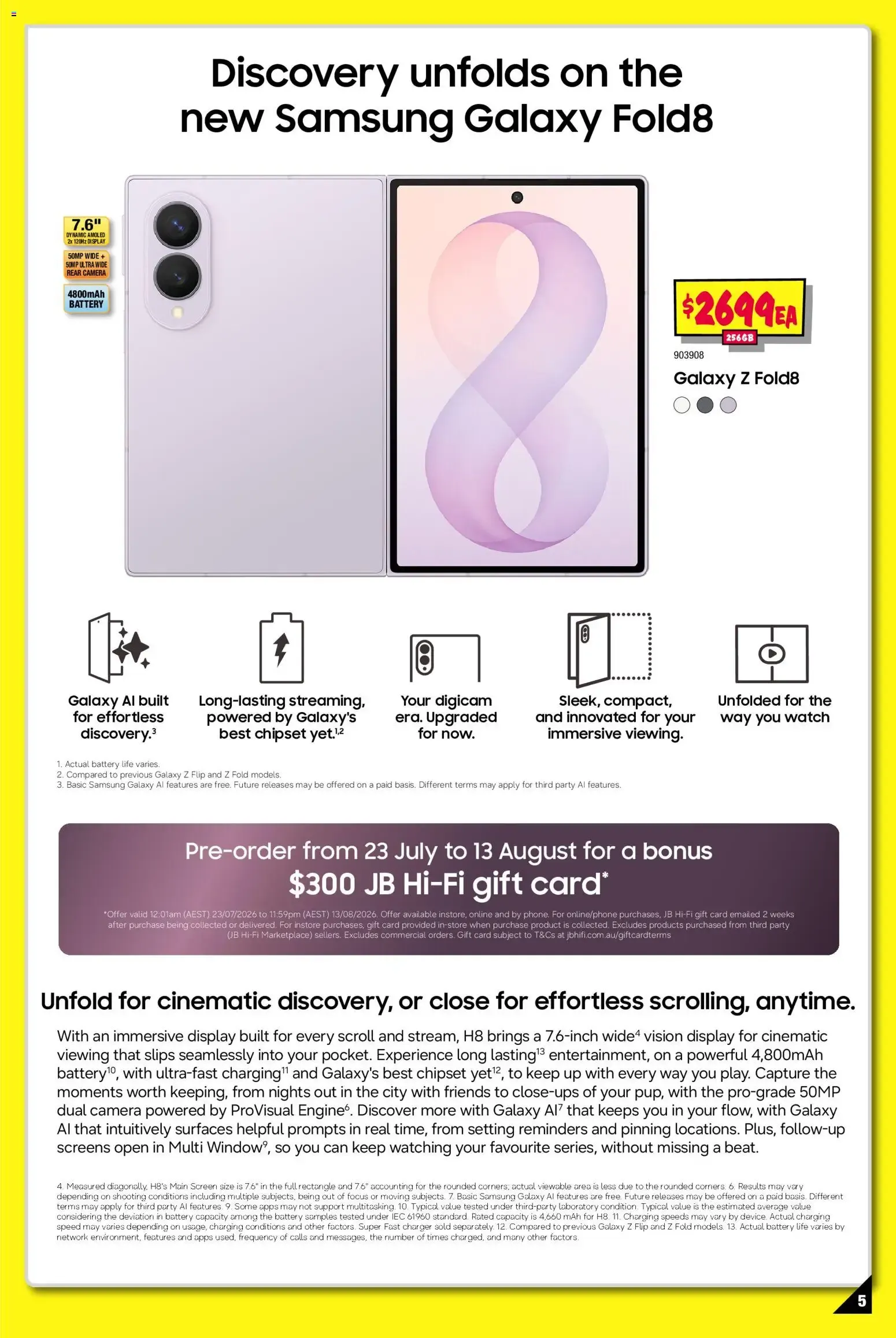 JB Hi-Fi Samsung Galaxy Z Fold8 Ultra | Fold8 Pre-order - Catalogue valid from 23 July to 13 August 2026 - page 5