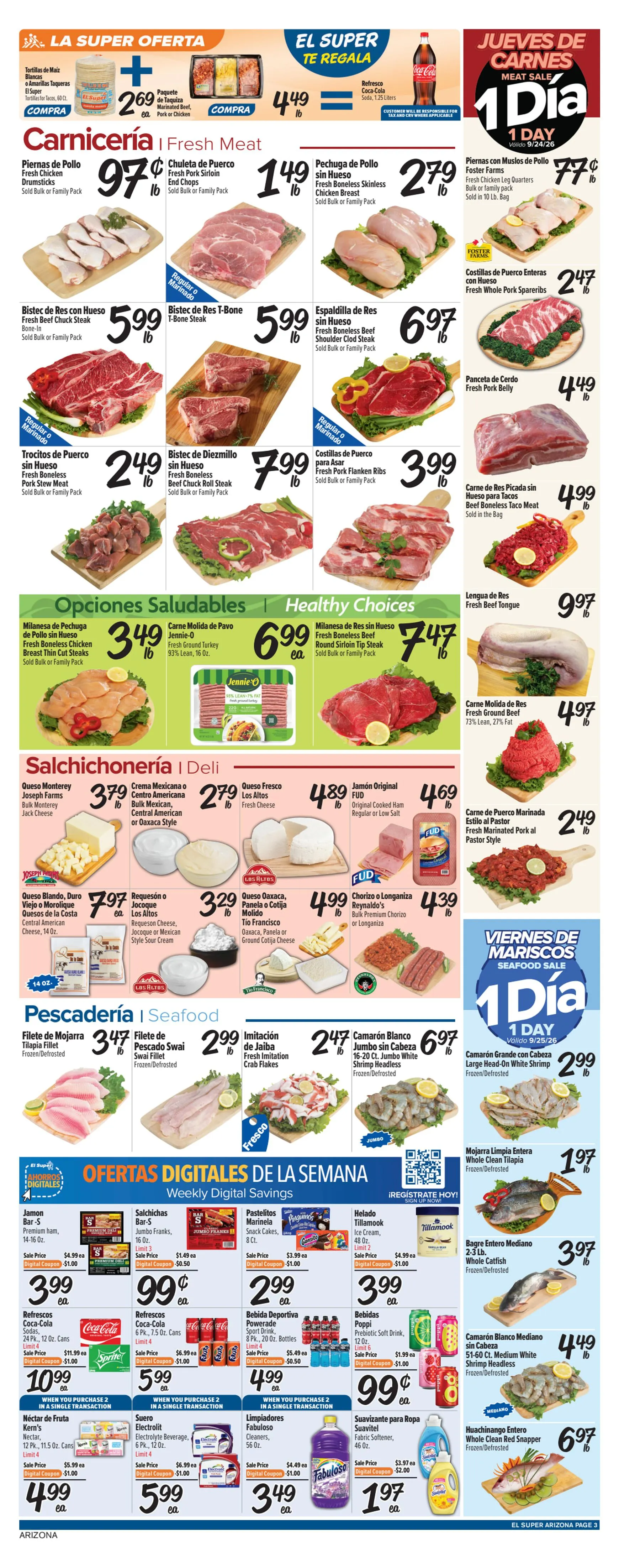 Weekly ad Current El Super leaflet valid from Wednesday 09/23/2026 to Tuesday 09/29/2026 from September 23 to September 29 2026 - Page 3
