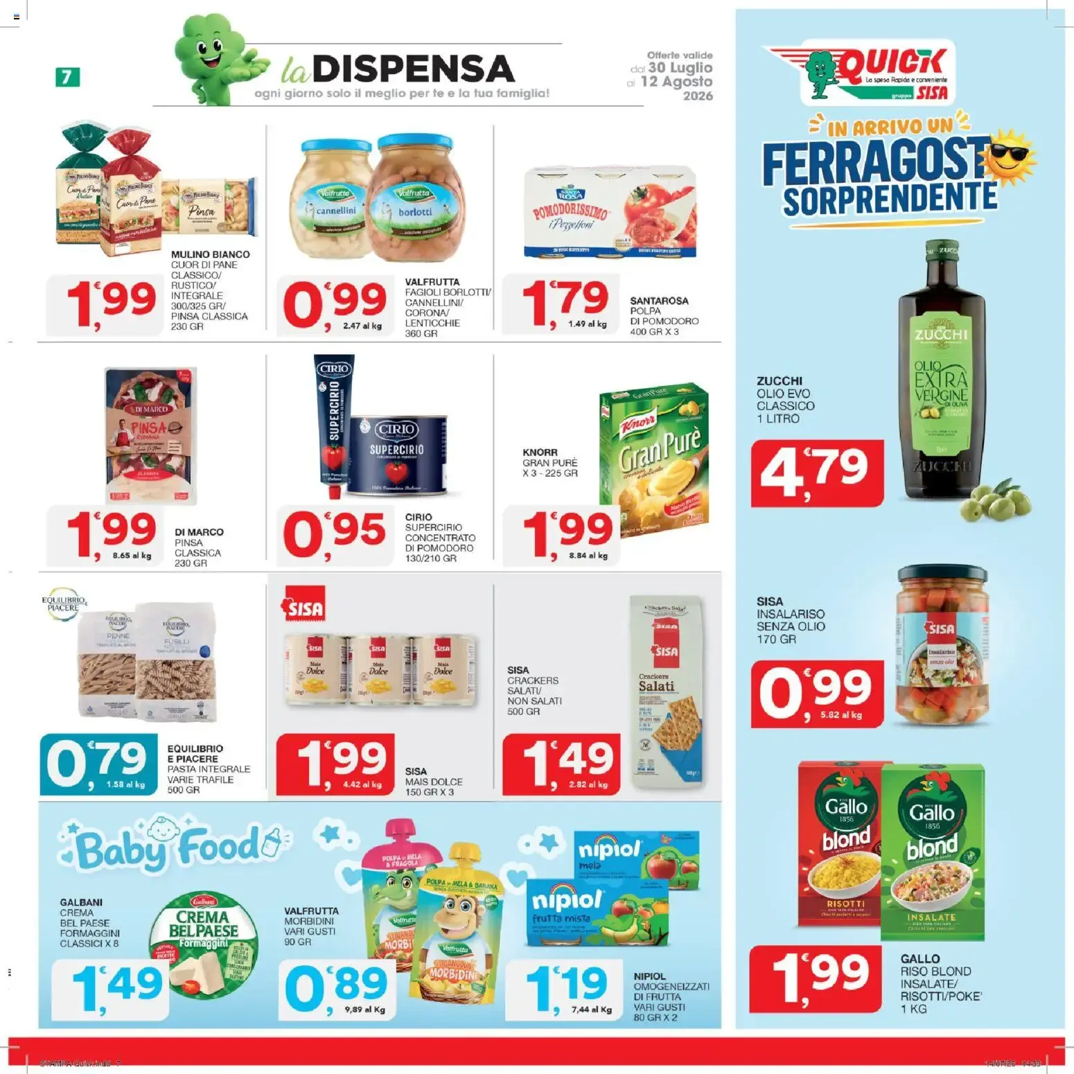 Nuovo SISA volantino Quick dal 30/07/2026 > offerte anteprima 🛍️ da 30 luglio a 12 agosto di 2026 - Pagina del volantino 7