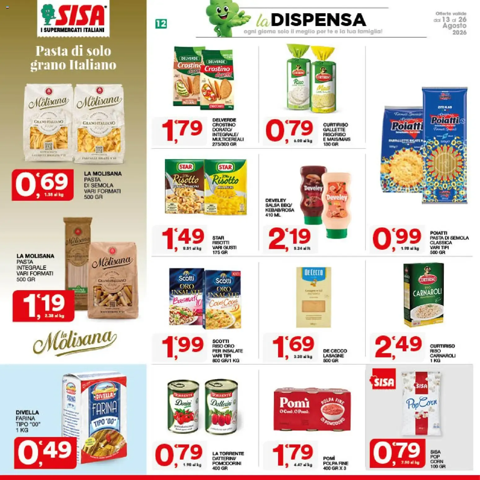 SISA I Supermercati Italiani - Buon Ferragosto da 13 agosto a 26 agosto di 2026 - Pagina del volantino 12
