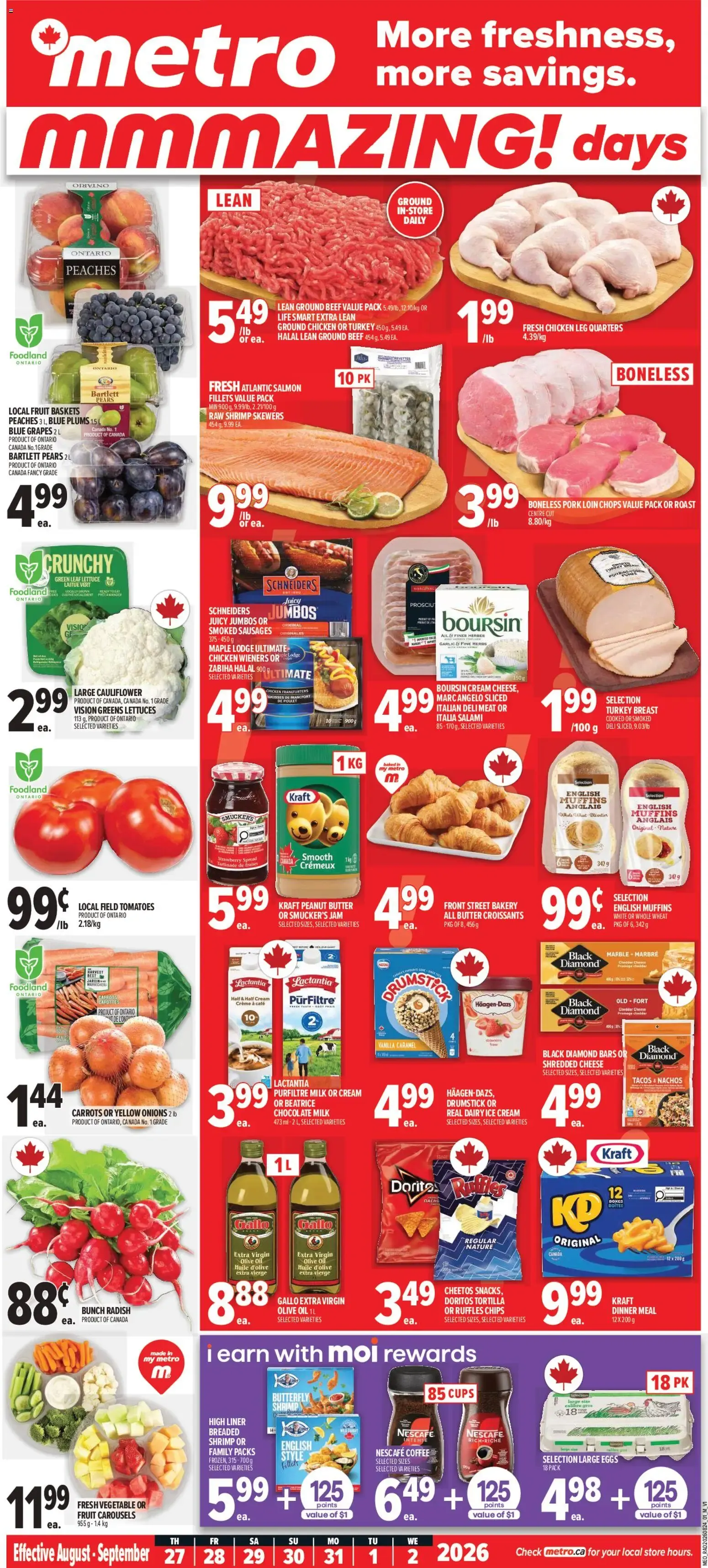 Metro weekly flyer / circulaire from Aug 27, 2026 > weekly specials & deals from August 27 to September 2 2026 - flyer page 1