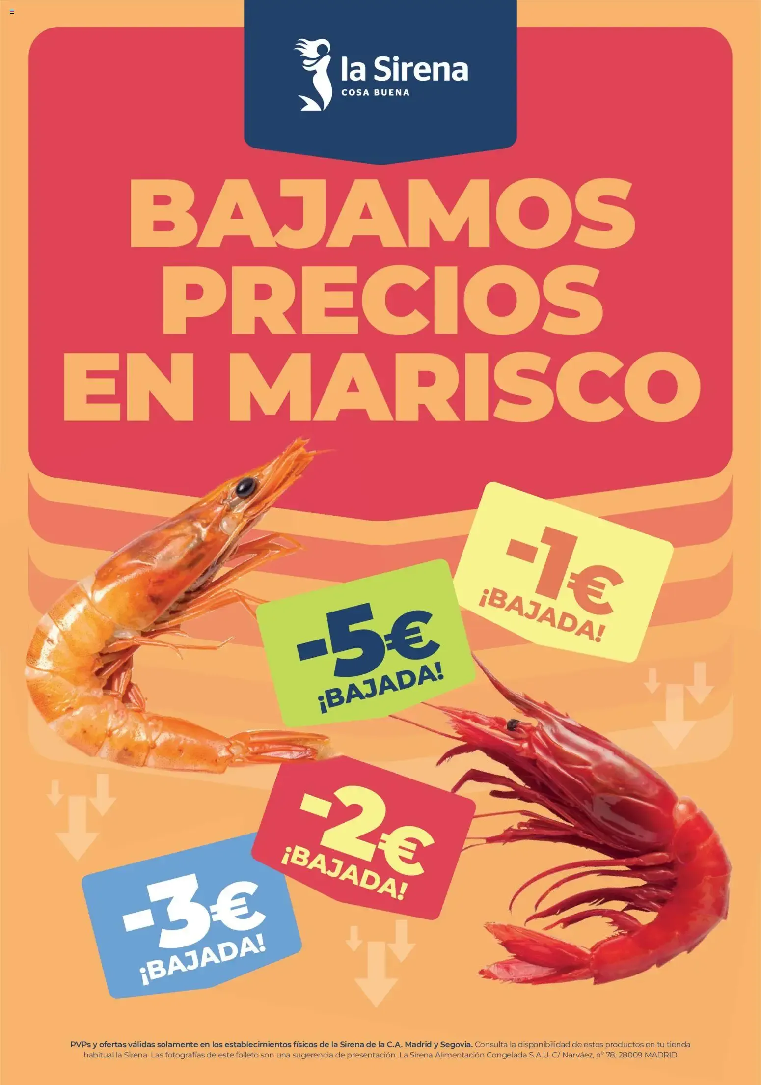 Catálogo de La Sirena Bajamos precios en marisco 8 de octubre al 28 de octubre 2026 - Página 1