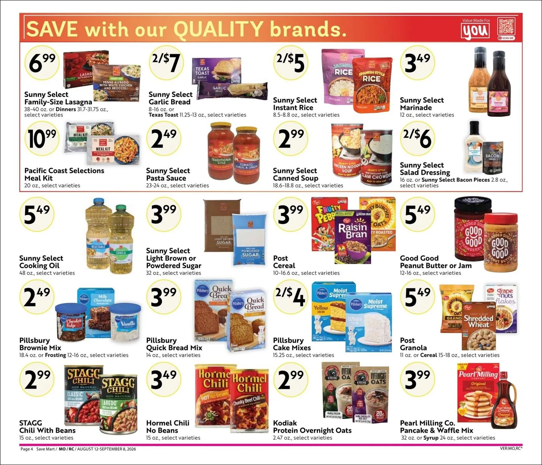 Weekly ad Current Save Mart - Steals & Deals leaflet valid from Wednesday 08/12/2026 to Tuesday 09/08/2026 from August 12 to September 8 2026 - Page 4