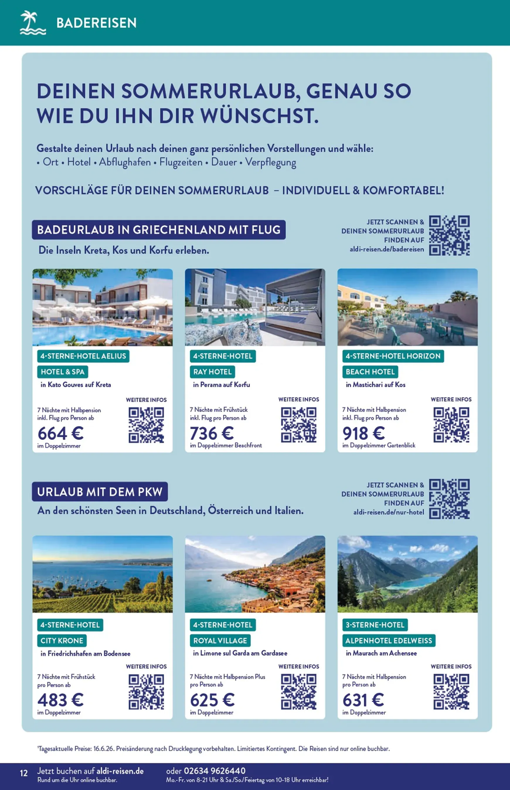 ALDI REISEN - Die Welt Entdecken! von 1. Juli bis 31. Juli 2026 - Prospekt seite 12