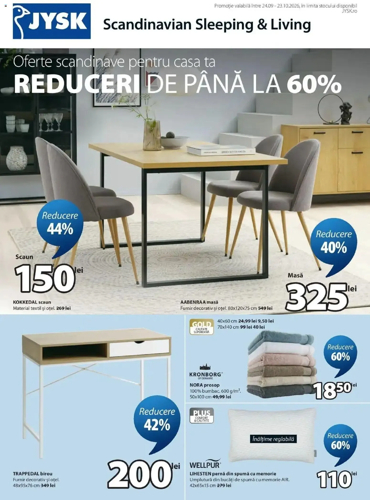 Catalog JYSK Catalog actual - Oferta 24.09.2026 - 24.10.2026 de la 24 septembrie până la 23 octombrie 2026 - Revista Pagina 1