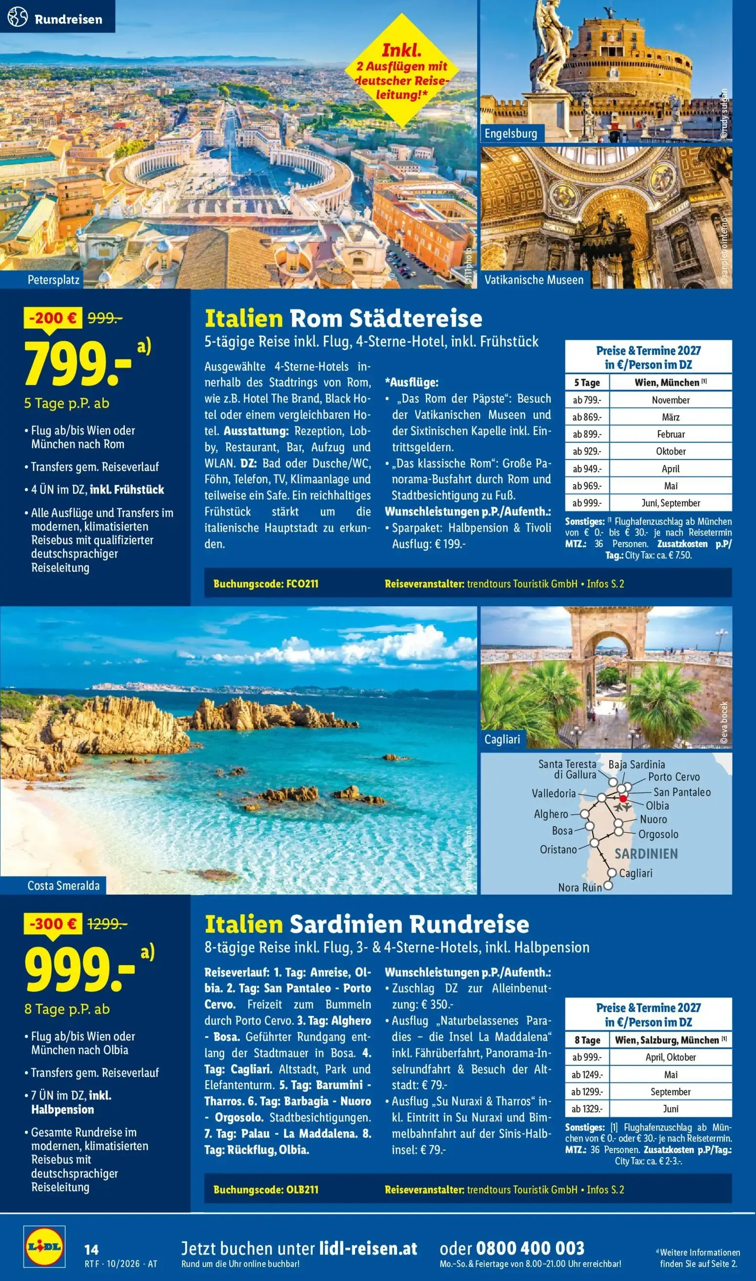 Lidl: Viel Urlaub für wenig Geld lohnt sich von 14. Oktober bis 15. November 2026 - Flugblätt seite  14