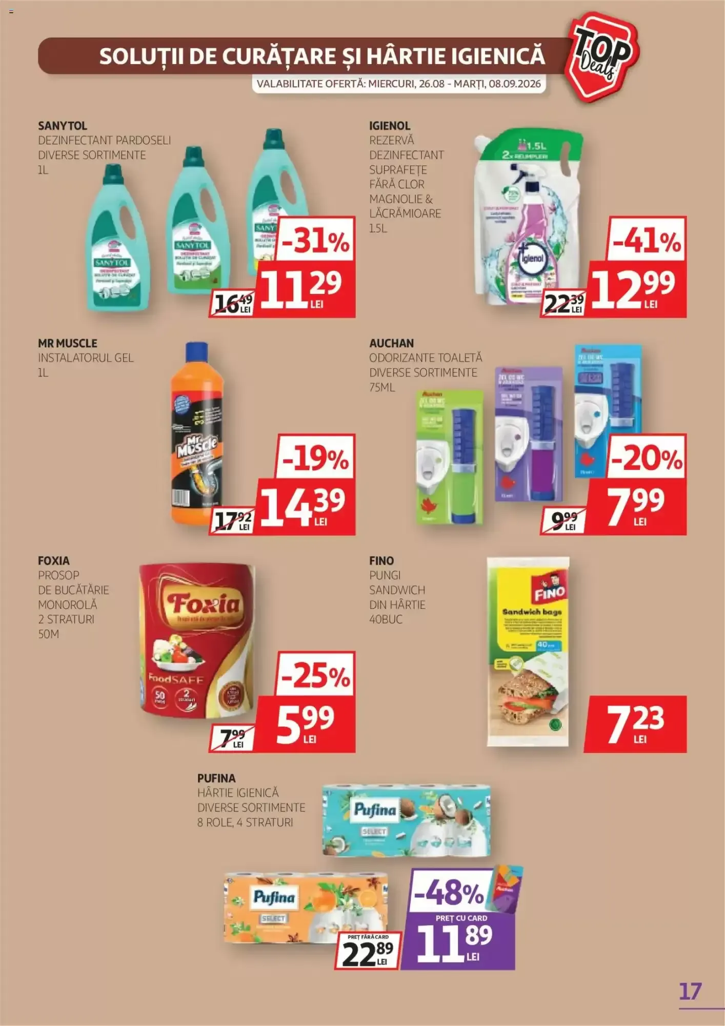 Catalog Catalog Auchan de la 26 august până la 8 septembrie 2026 - Revista Pagina 17